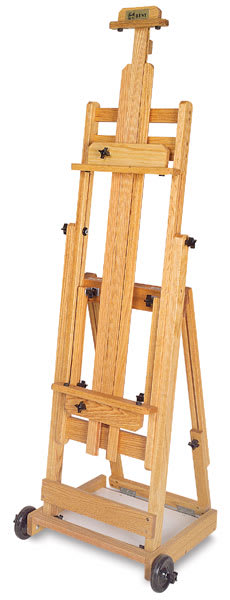 Best Portable Collapsible Easel - Slight Right angled view of Easel in upright position