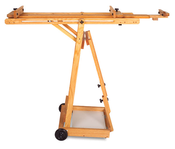 Best Portable Collapsible Easel - Side view of Easel in horizontal position