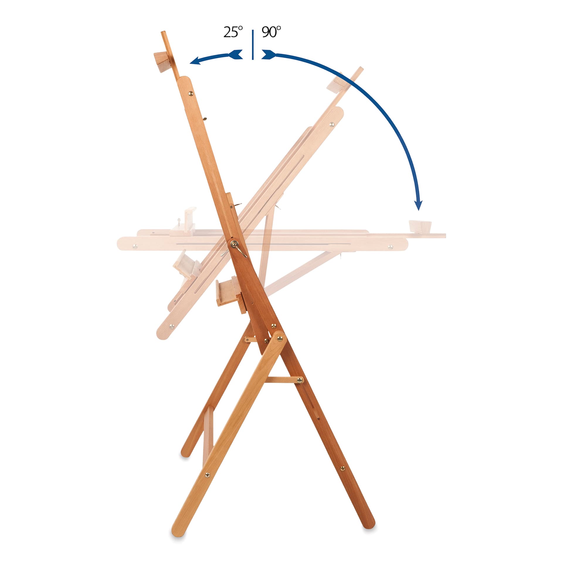 Mabef Watercolor/Oil Easel M-33 - easel angle range