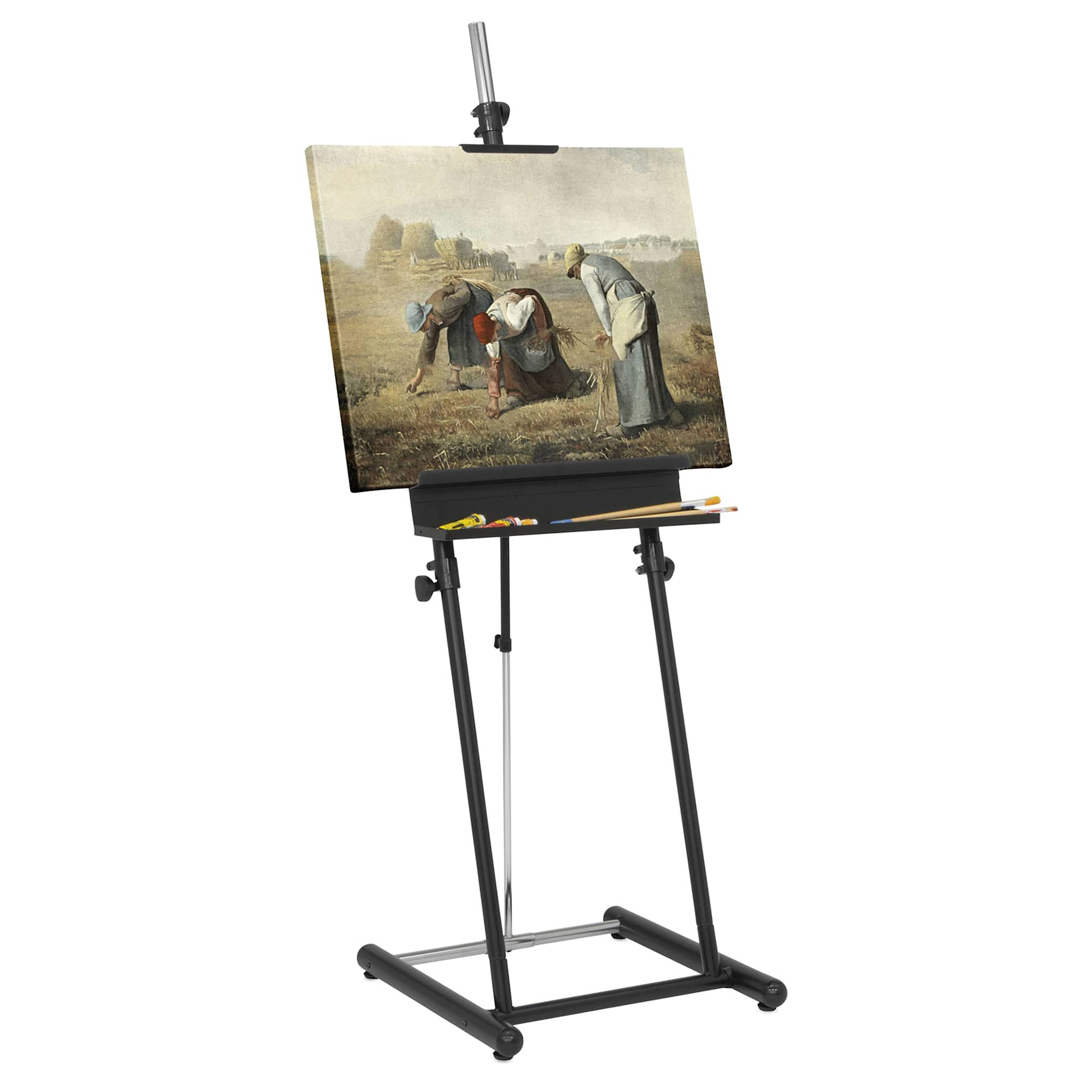 Studio Designs Deluxe Easel, canvas on easel and art supplies on storage tray (not included)