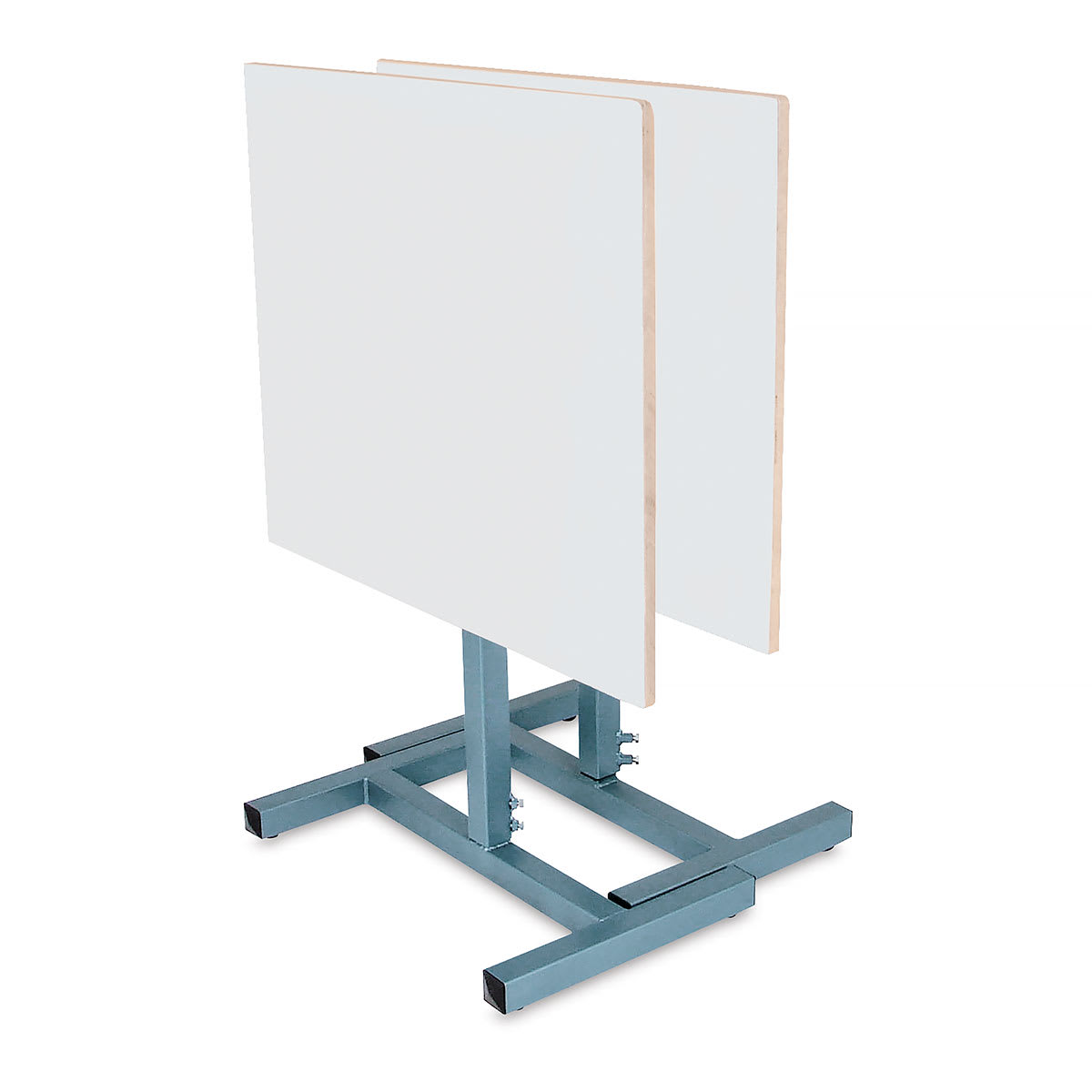 Klopfenstein Tilt-Top Art Table - Two tables nested with Table surfaces in vertical position