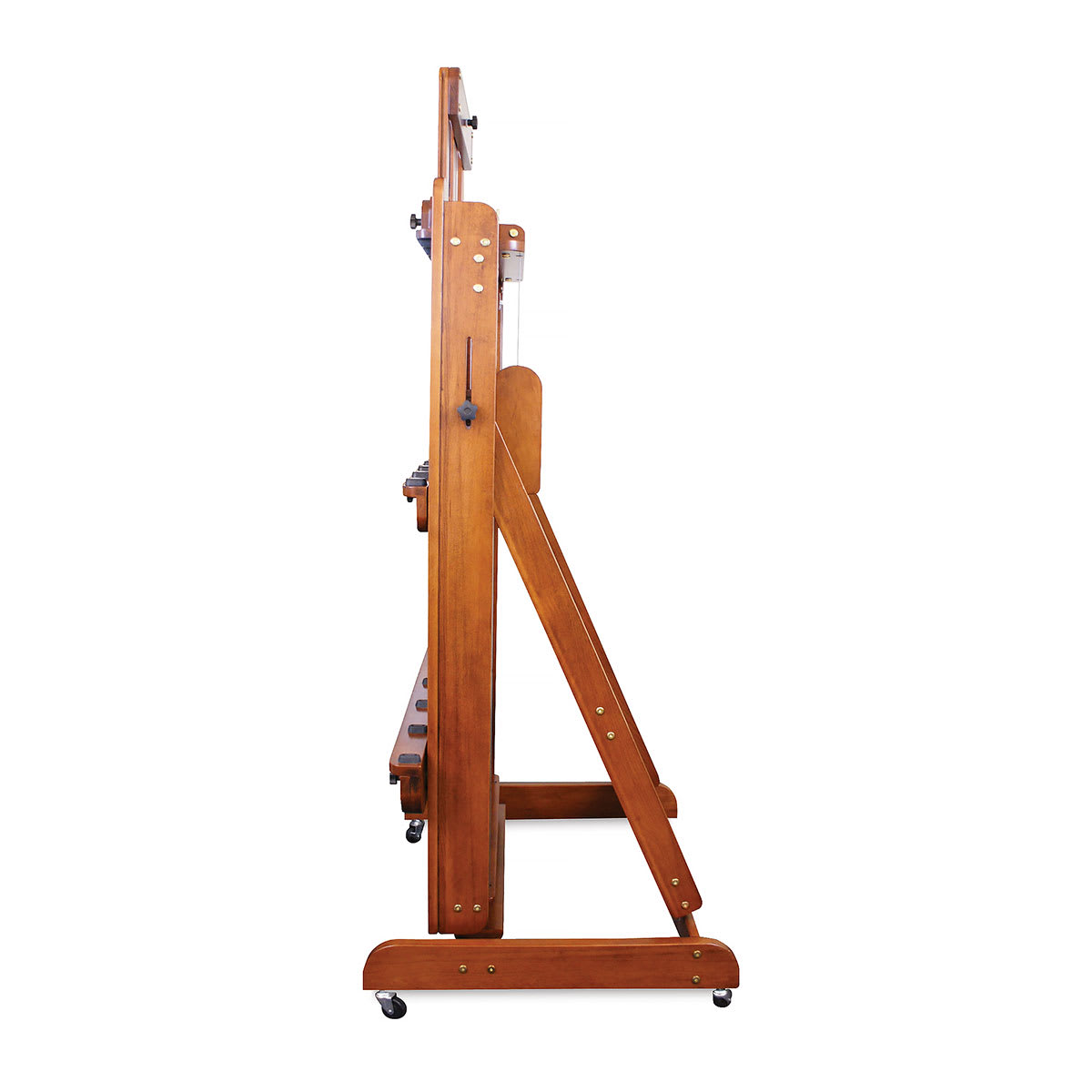 Sienna Counterweight Easel - Right side view of easel with mast partially extended