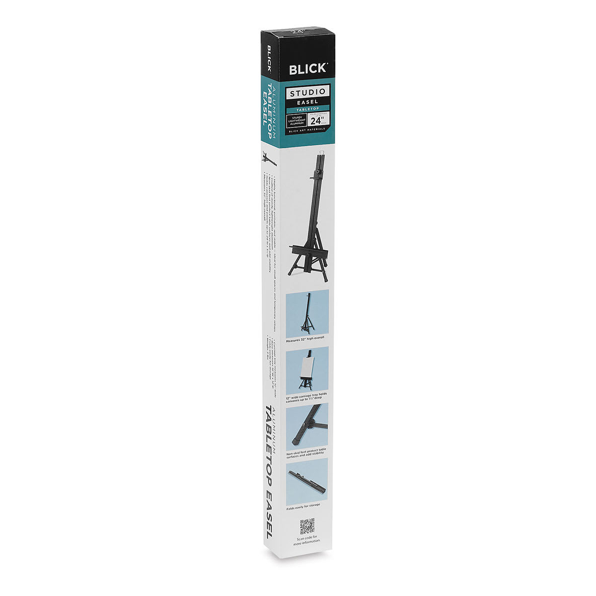 Blick Studio Aluminum Tabletop Easel, in packaging