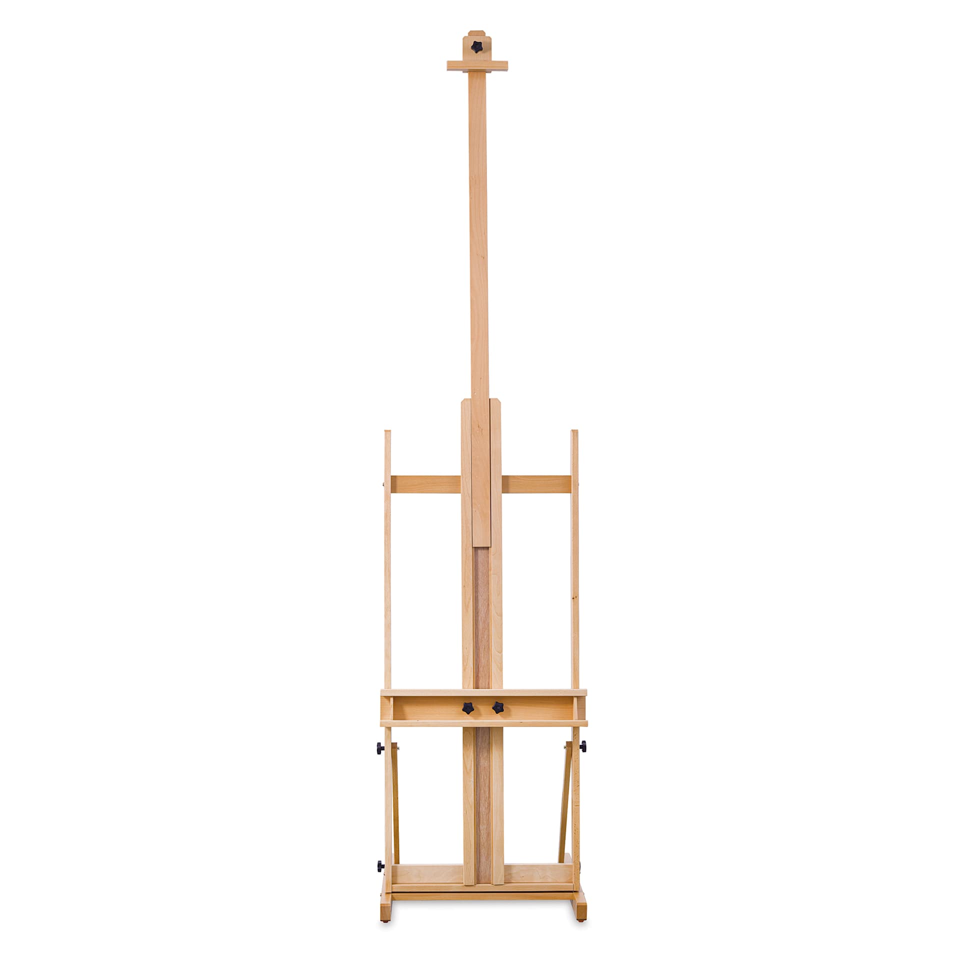 Blick Studio Medium-Duty H-Frame Easel, center mast and top canvas support fully extended Blick Studio Medium-Duty H-Frame Easel, center mast and top canvas support fully extended