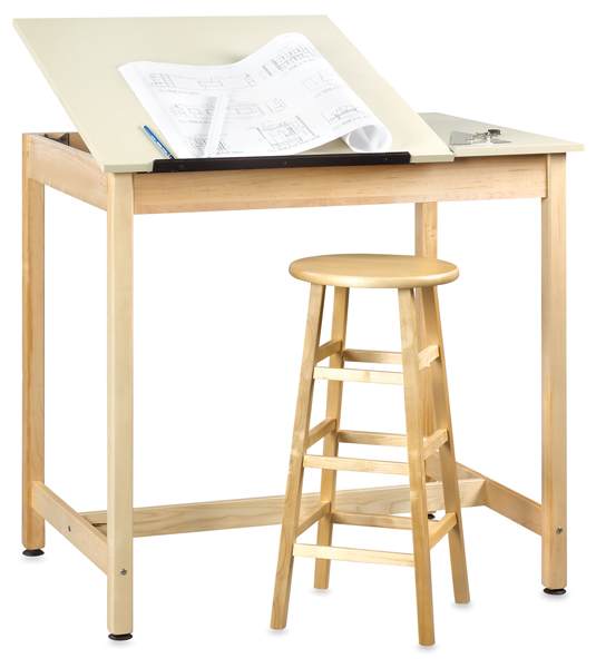 Diversified Spaces Drawing Table - Split Top Table shown with stool (not included)