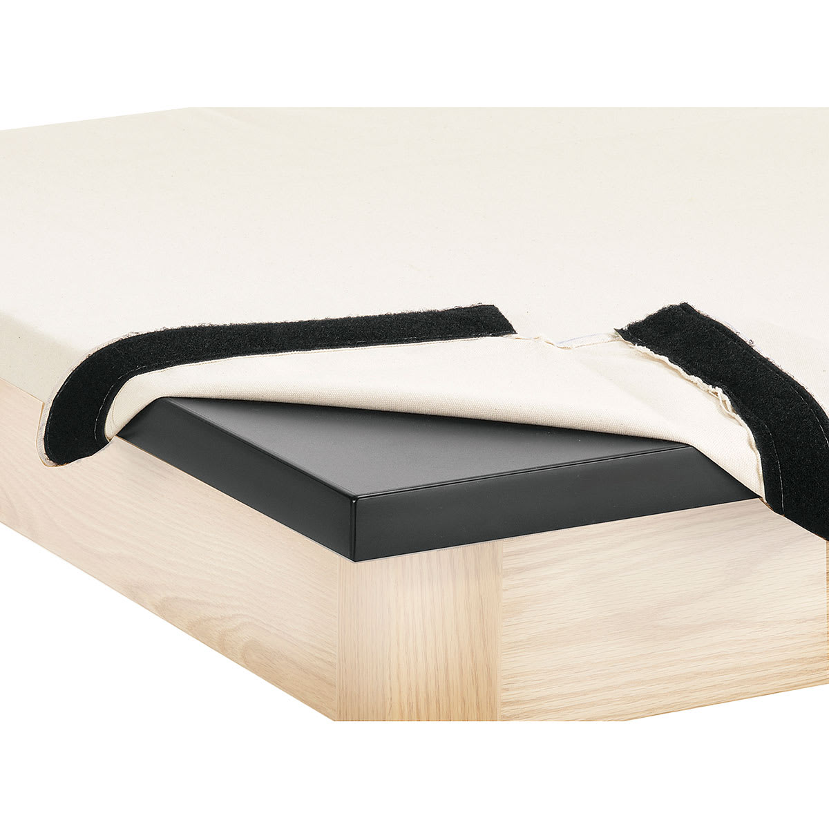 Diversified Spaces Clay Wedging Table - Closeup of corner showing removable canvas cover
