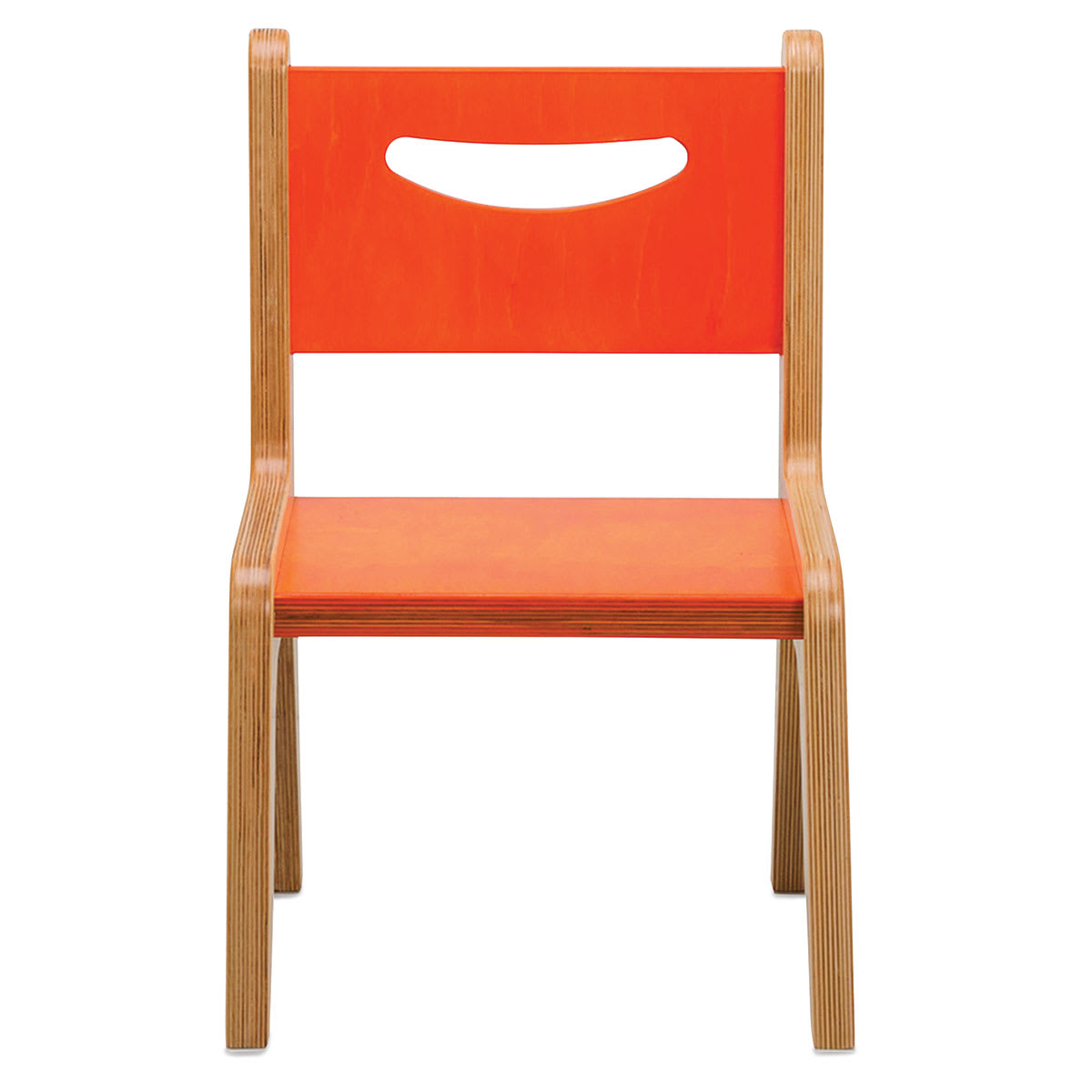 Whitney Brothers Plus Chairs-Front view with red seat and back