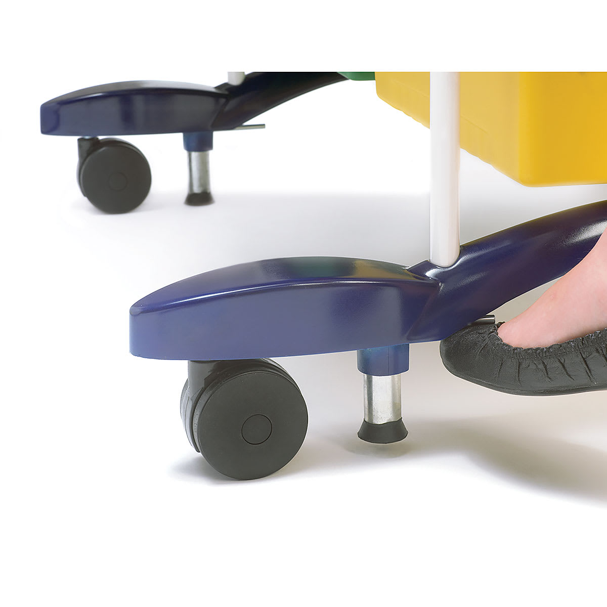 Royal Reading/Writing Center, close-up of locking casters