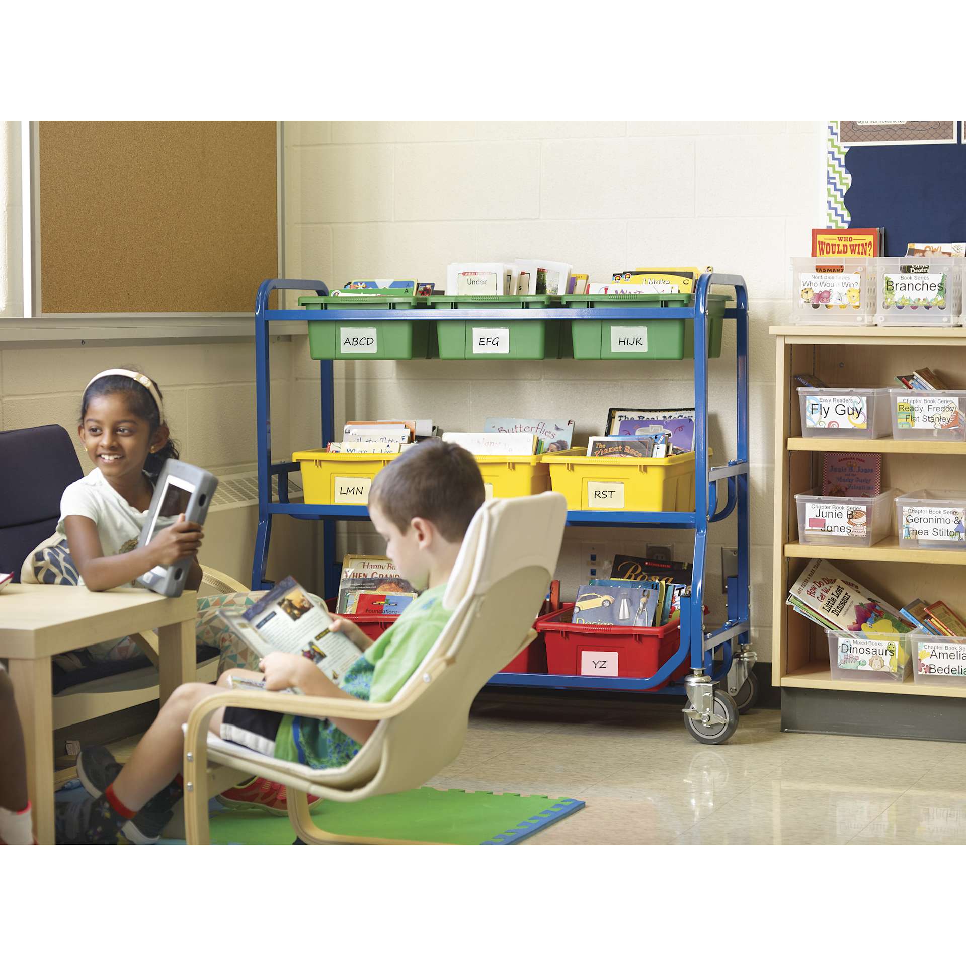 Copernicus Library On Wheels, in classroom