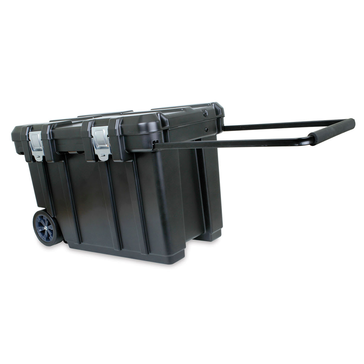 Flambeau Rolling Tool Chest - Right Angle view, closed with Handle extended Flambeau Rolling Tool Chest - Right Angle view, closed with Handle extended