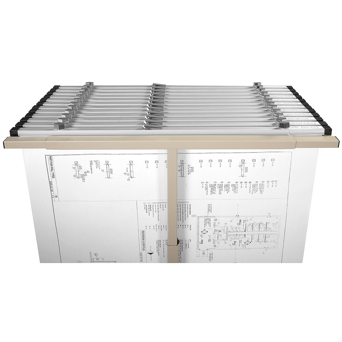Vertical Files - Front view of Mobile Plan Center
