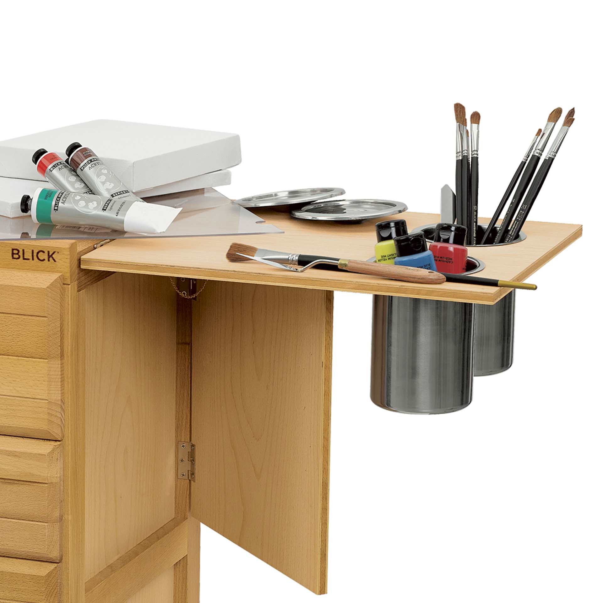 Blick Artists' Taboret, with supplies (not included)