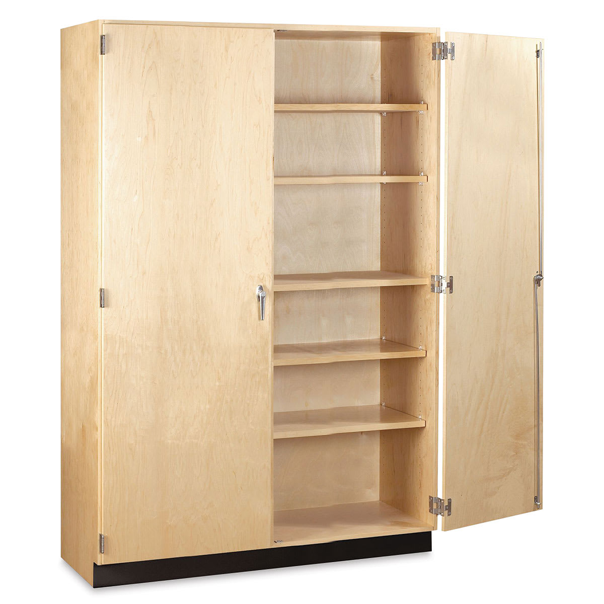 General Storage Cabinets - 60" wide empty cabinet shown at slight angle with one door open