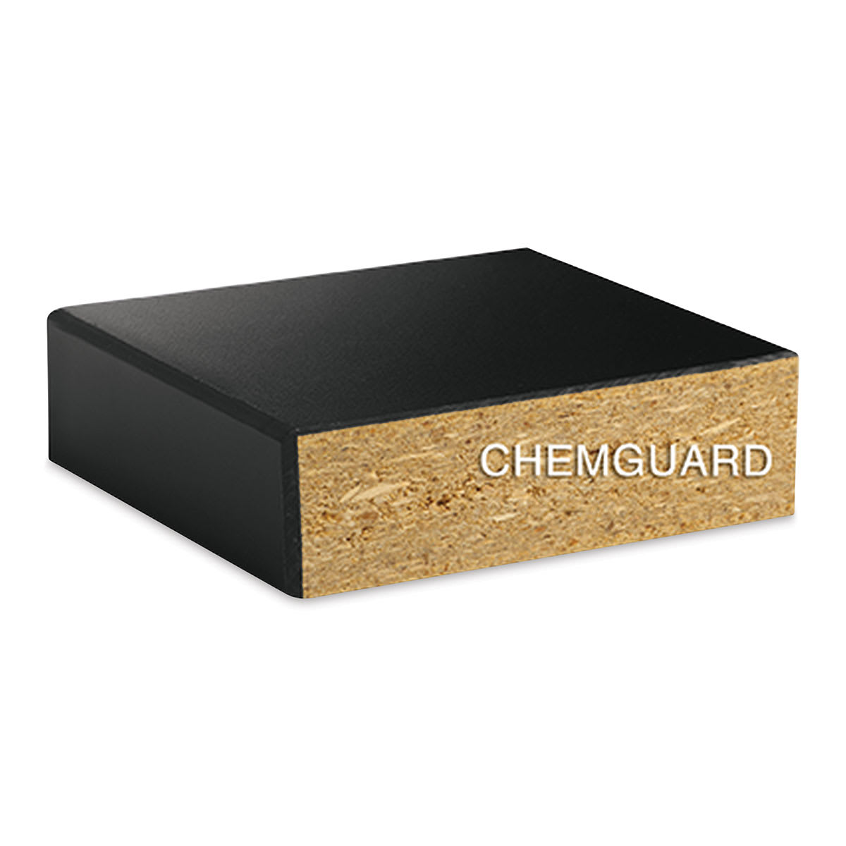 Diversified Spaces Mobile Storage Cabinet - Closeup of cross-section of Chemguard top
