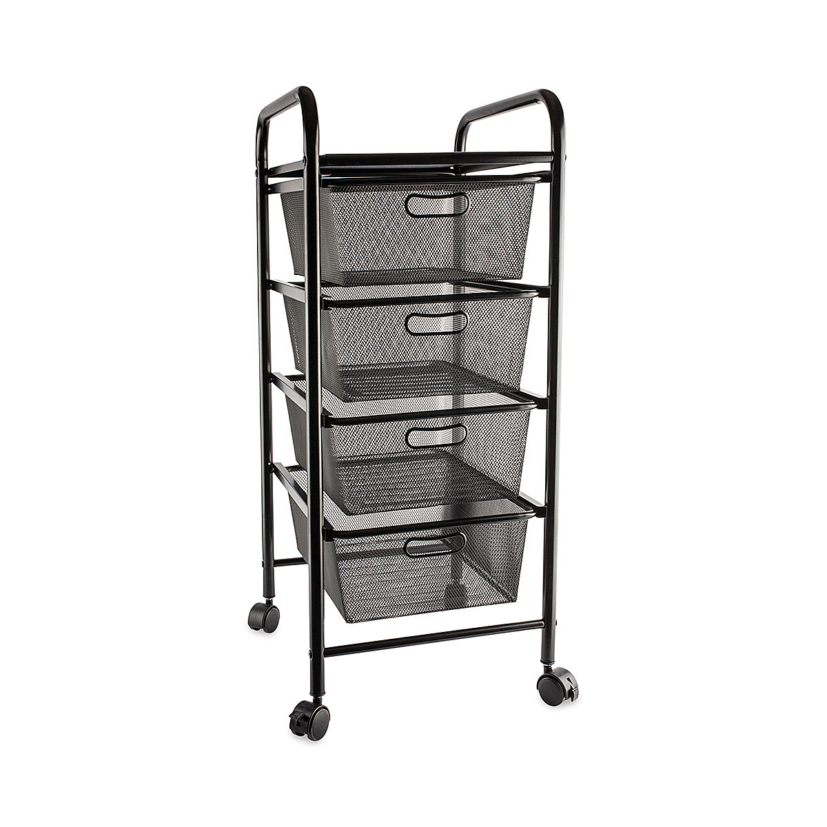 Alvin Black Mesh Storage Cart