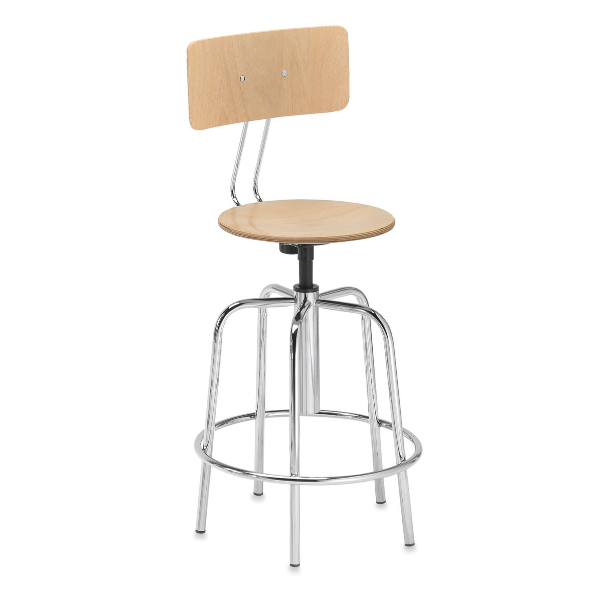 Bieffe Vintage Chair and Stool - Side angle view of Chair with backrest shown