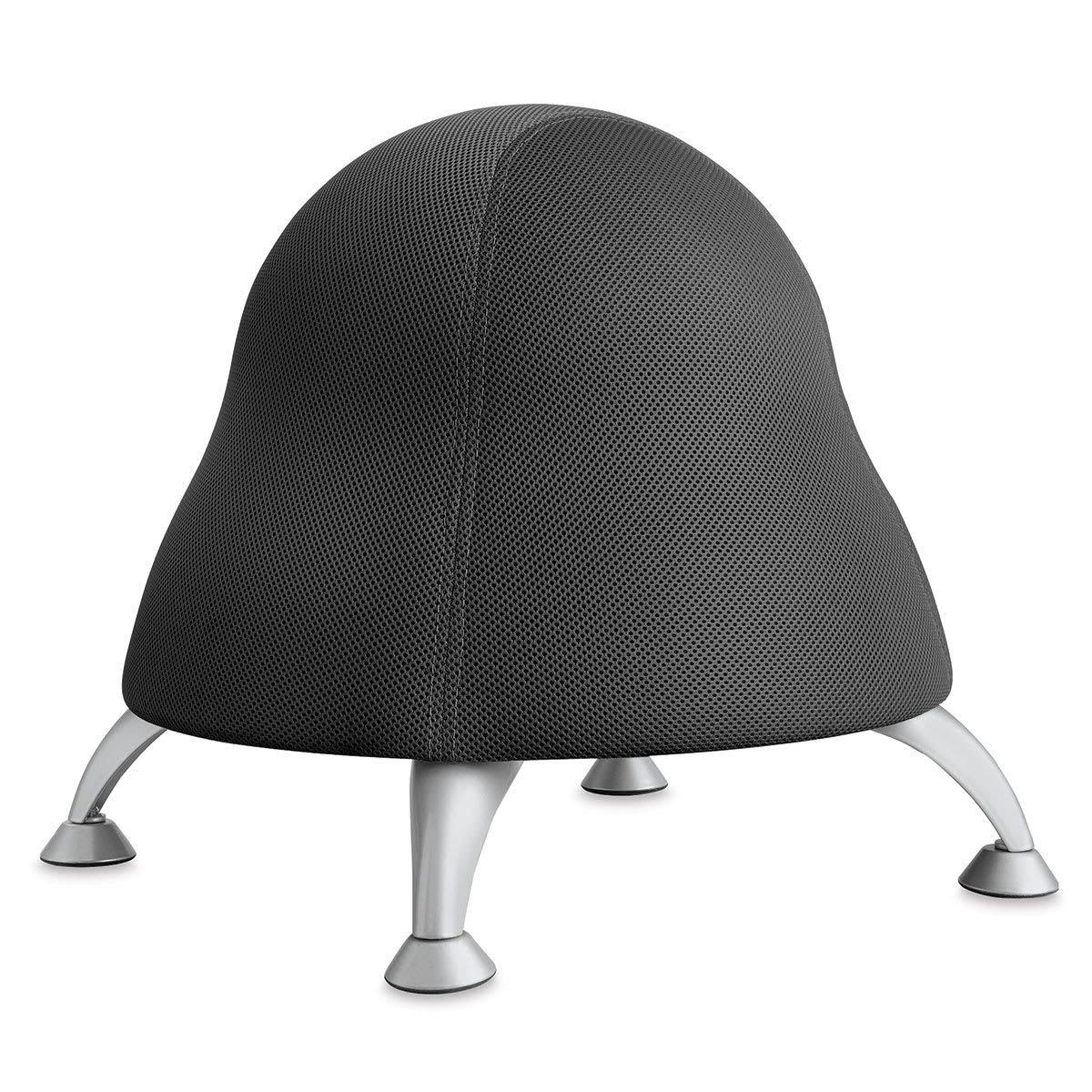 Safco Runtz Ball Chairs - Front view of Black Mesh Chair