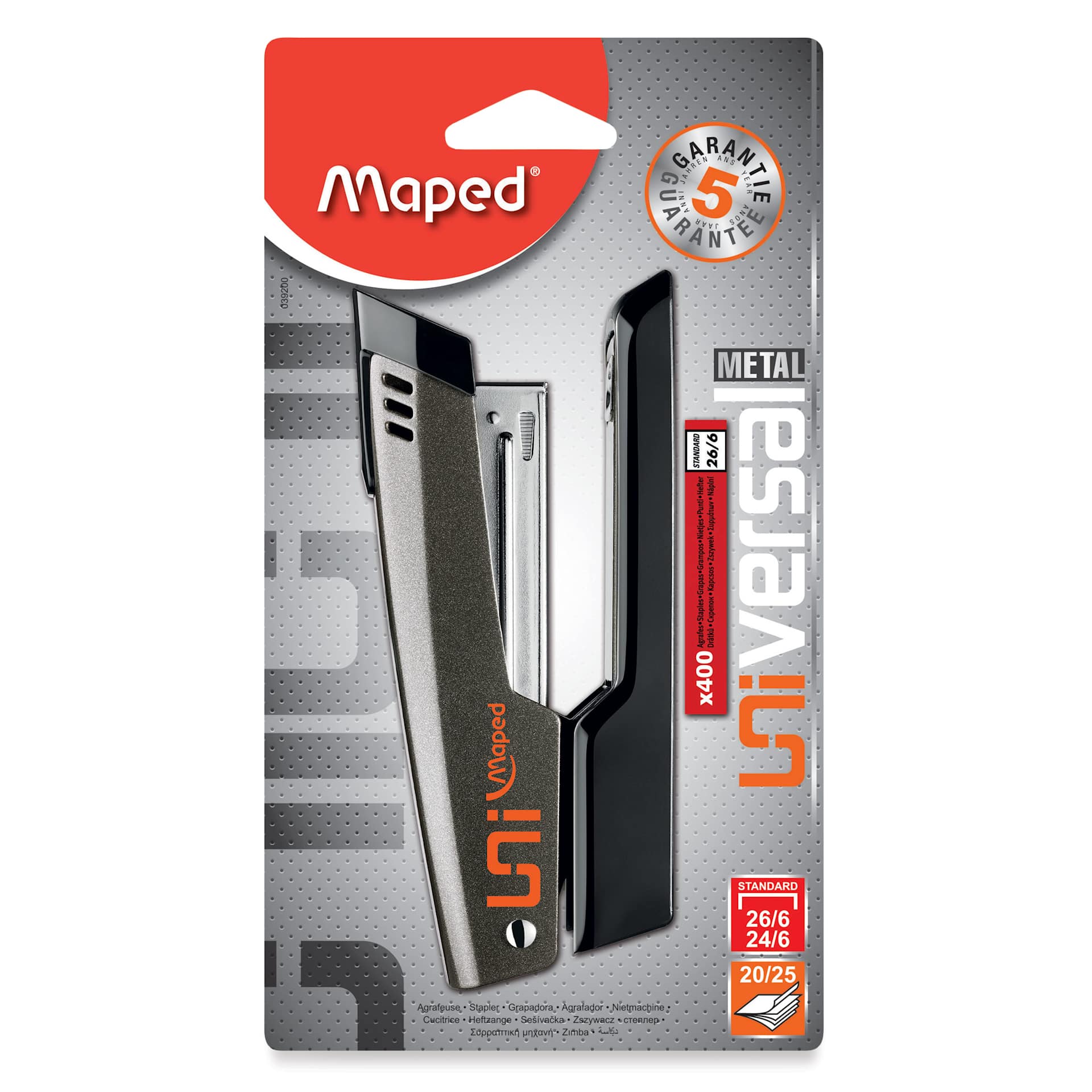 Maped Universal Metal Half Strip Stapler, in packaging