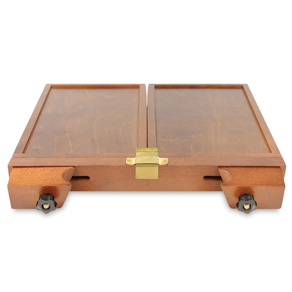 Sienna Palette Box and Pastel Insert Grid - Angled view of closed Box showing Tripod Clamping Blocks