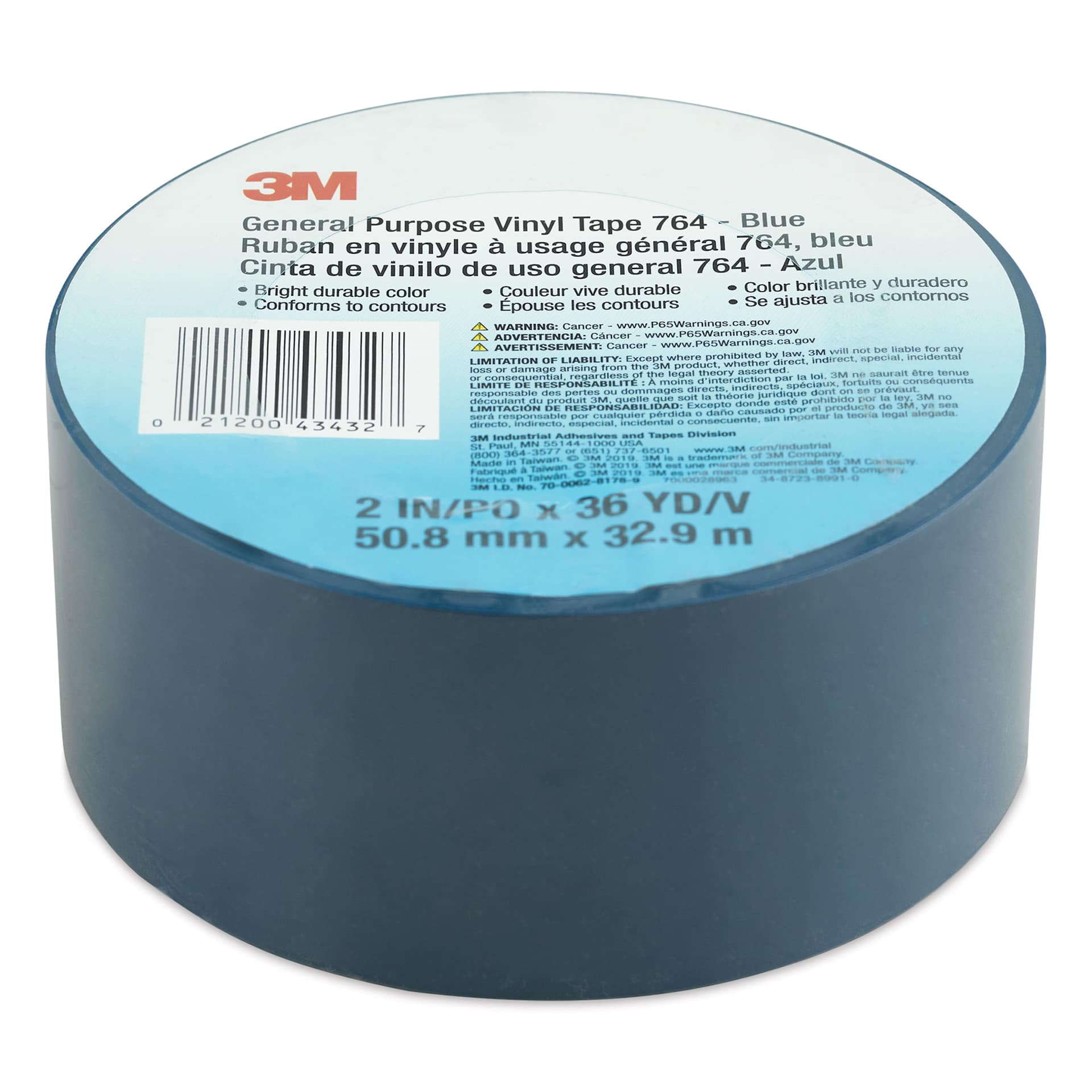 3M General Purpose Vinyl Tape 764 - 2" x 36 yd (Roll laying down)