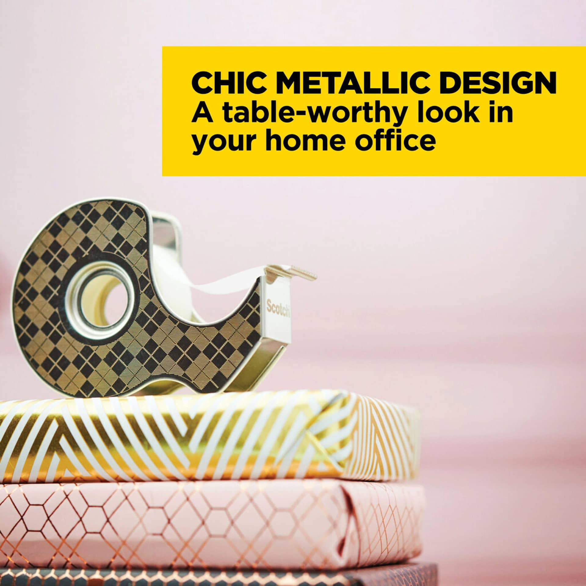 Chic Metallic Design, A table-worthy look in your home office