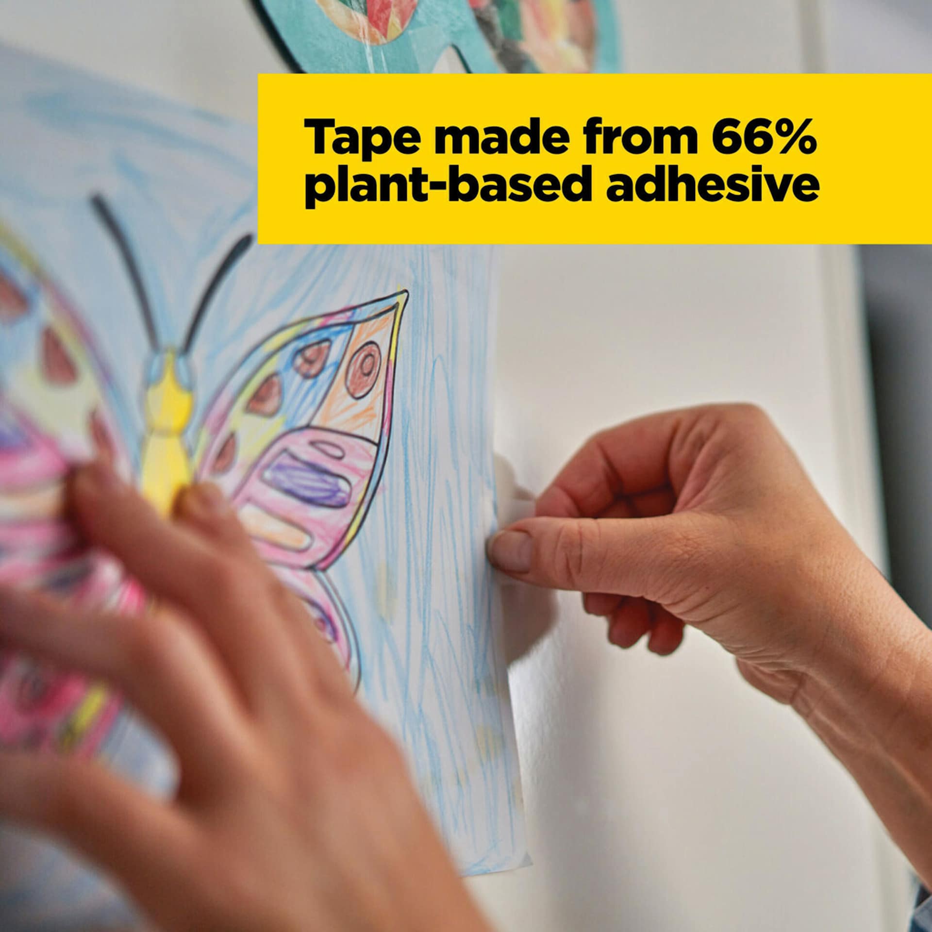Tape made from 66% plant-based adhesive