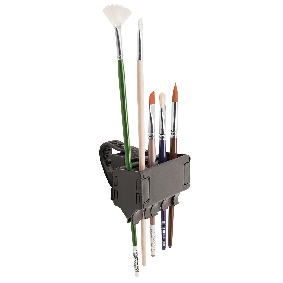 Brush Grip Rotating Brush Holder - Side view of Holder with brushes inserted