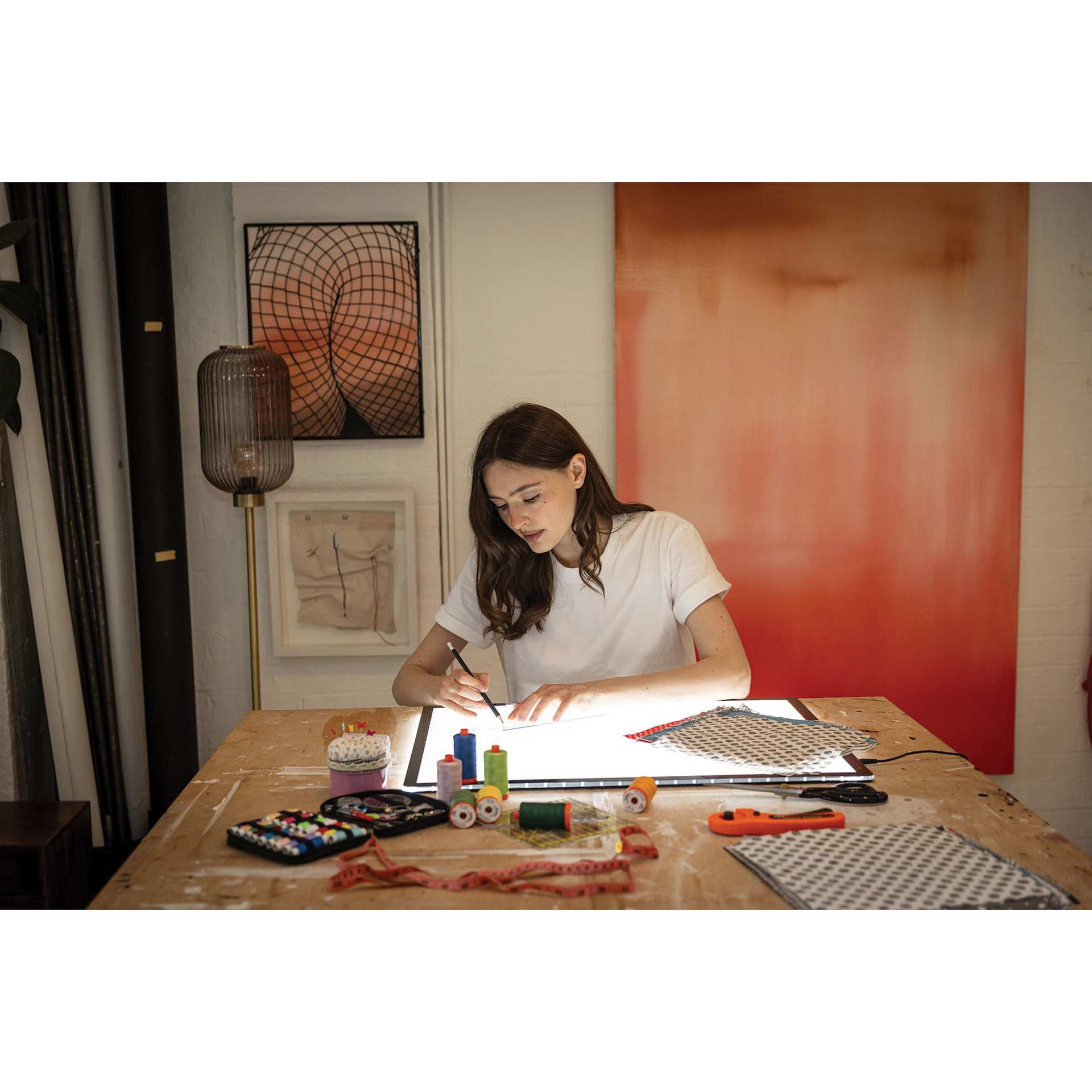 Daylight Wafer LED Light Pad - 20" x 25" - in use