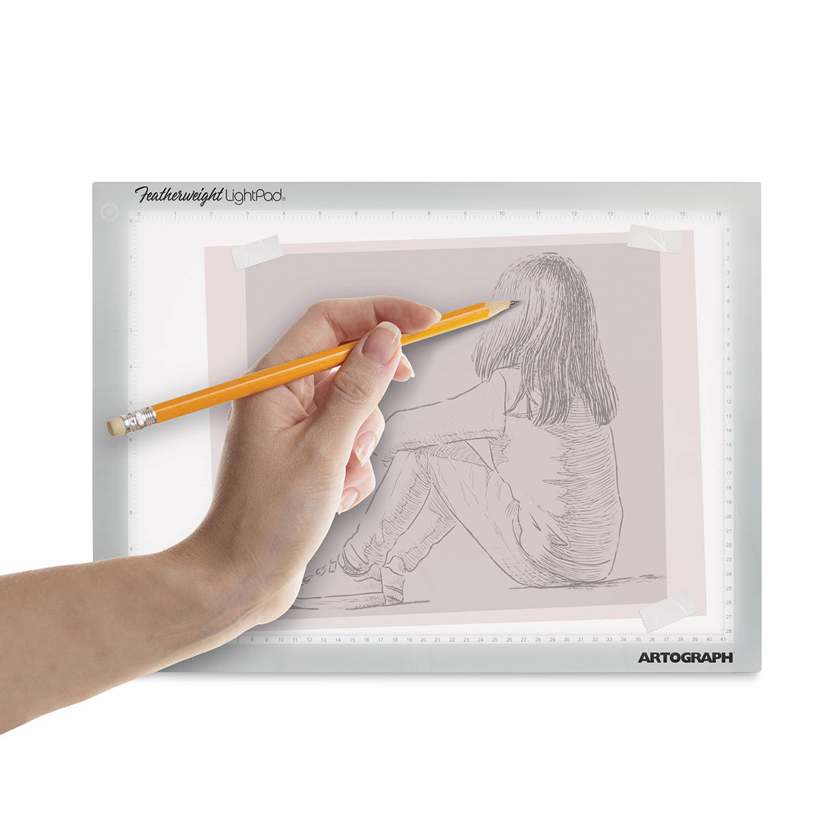 Artograph Featherweight LightPad - 12" x 17" (Person tracing artwork)