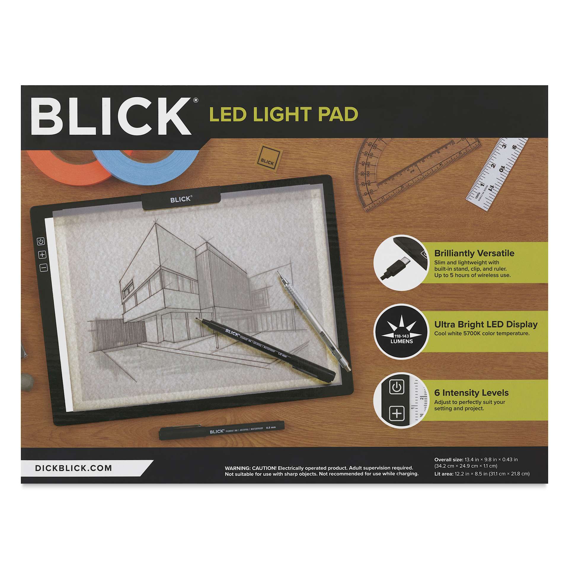 Blick LED Light Pad - front of packaging