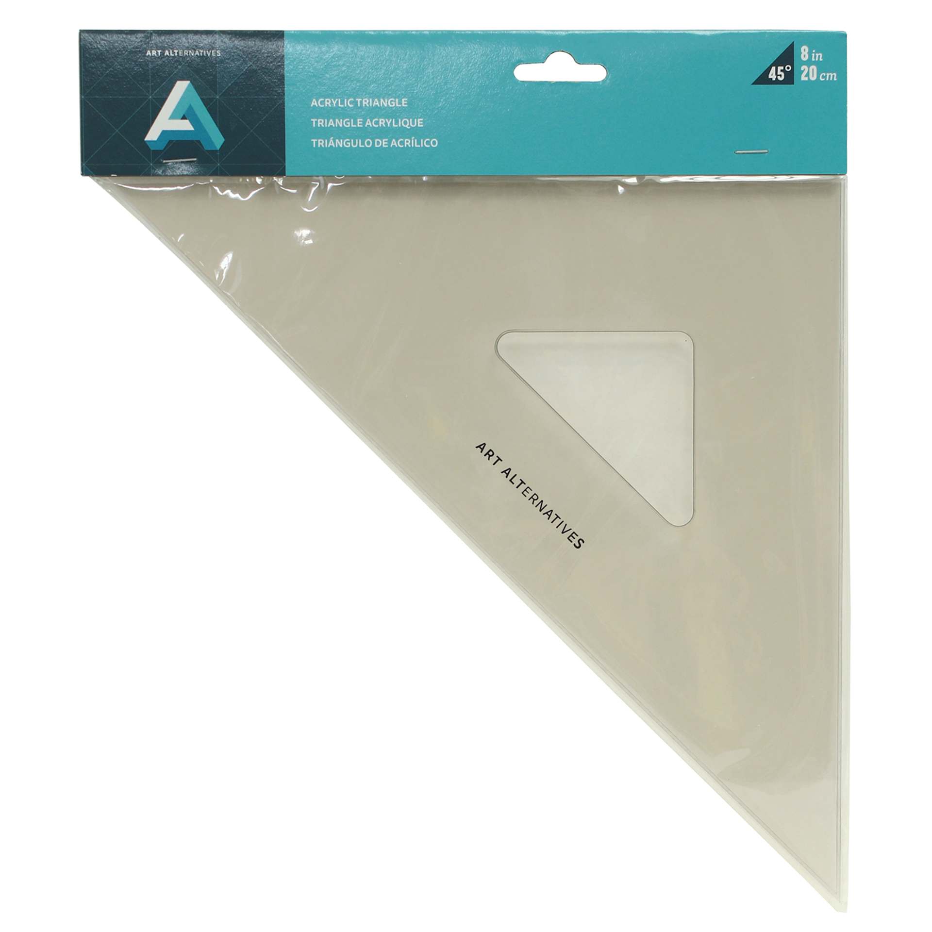 Art Alternatives Plastic Triangle - 8", 45-90 Degree