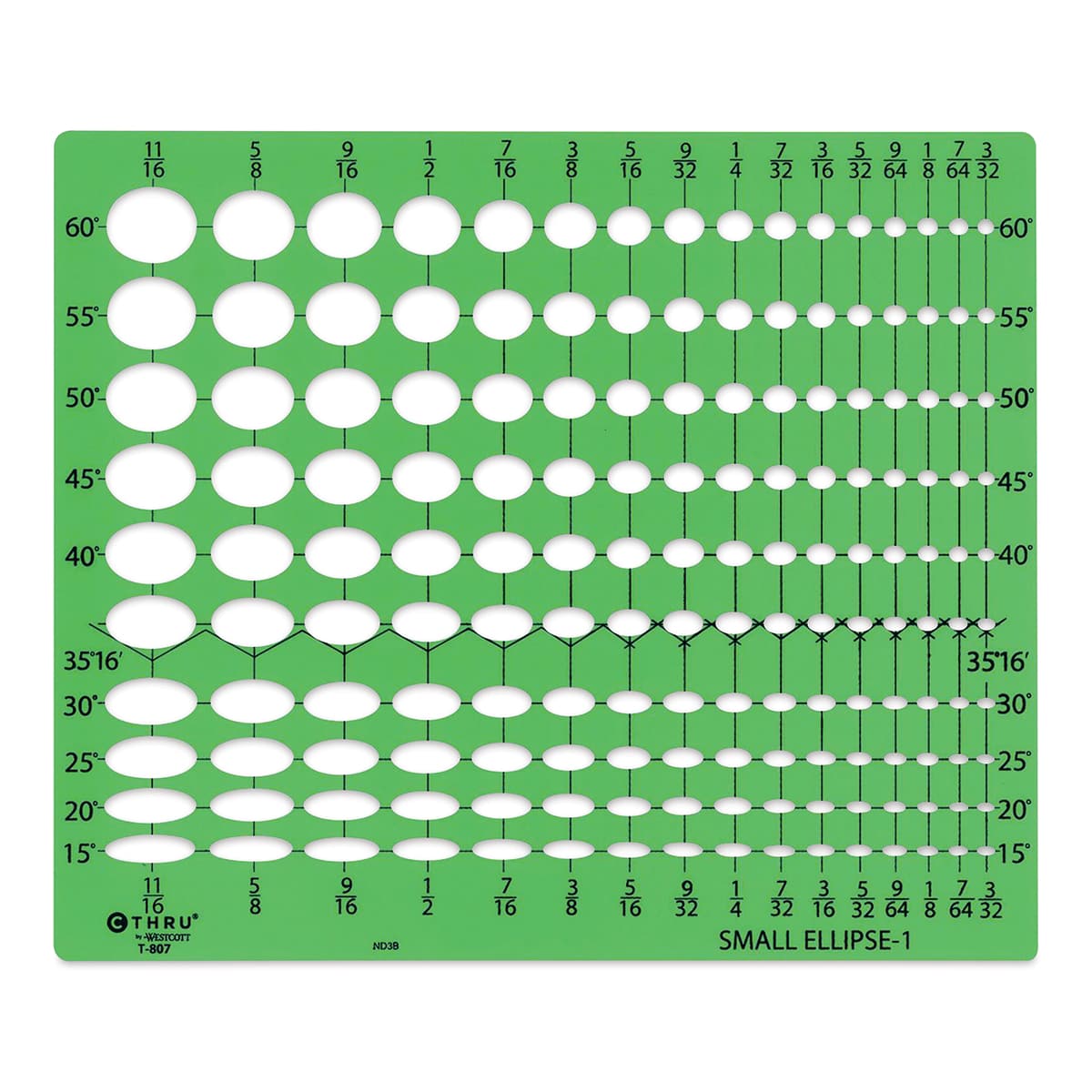 Westcott Ellipse Template - #1 Small