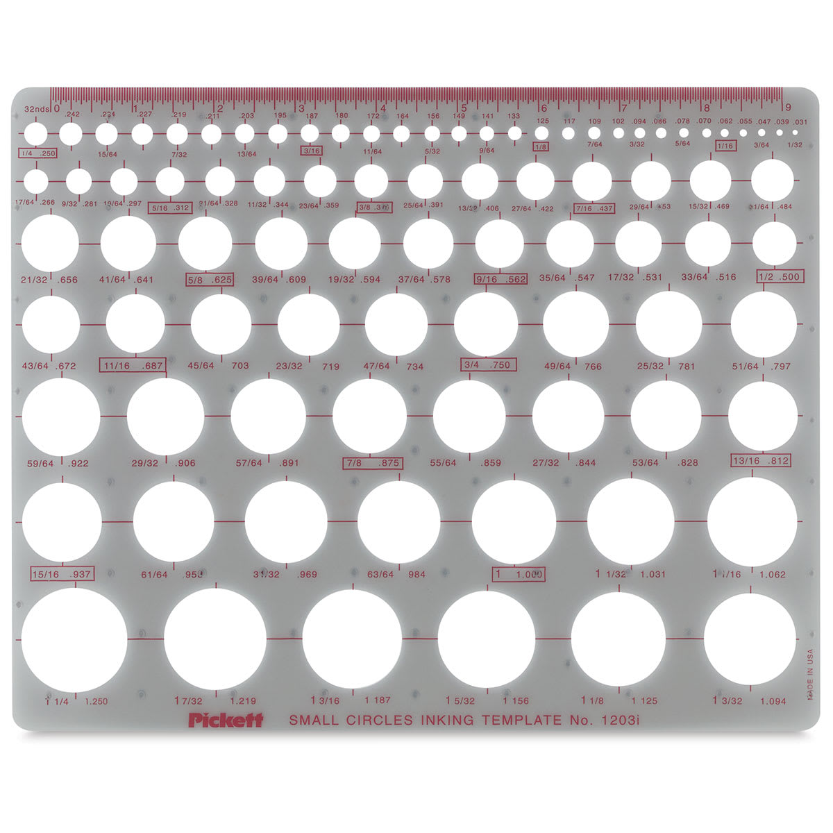 Chartpak Small Circles Template
