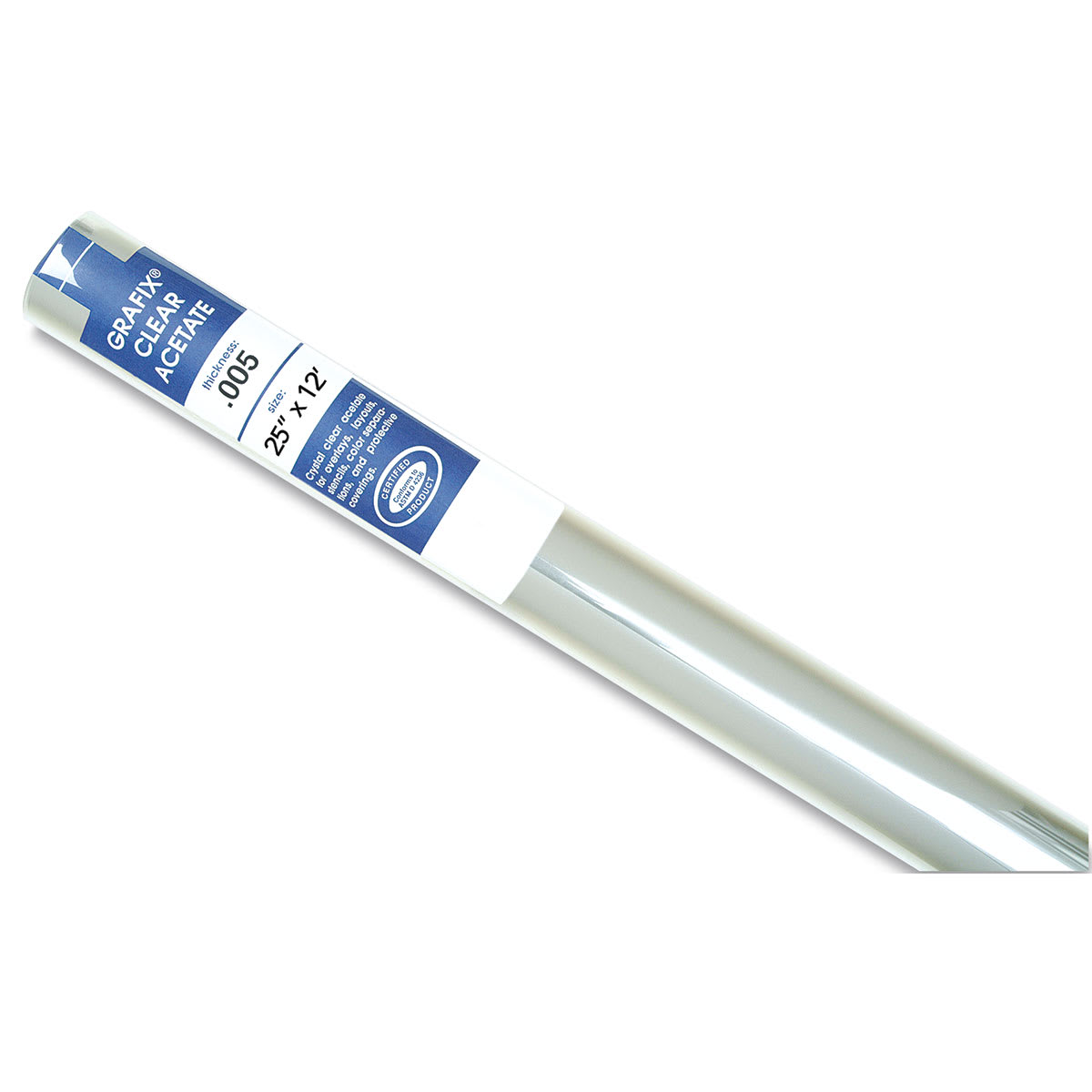 Grafix Clear Acetate - 25" x 12 ft x .005", Roll