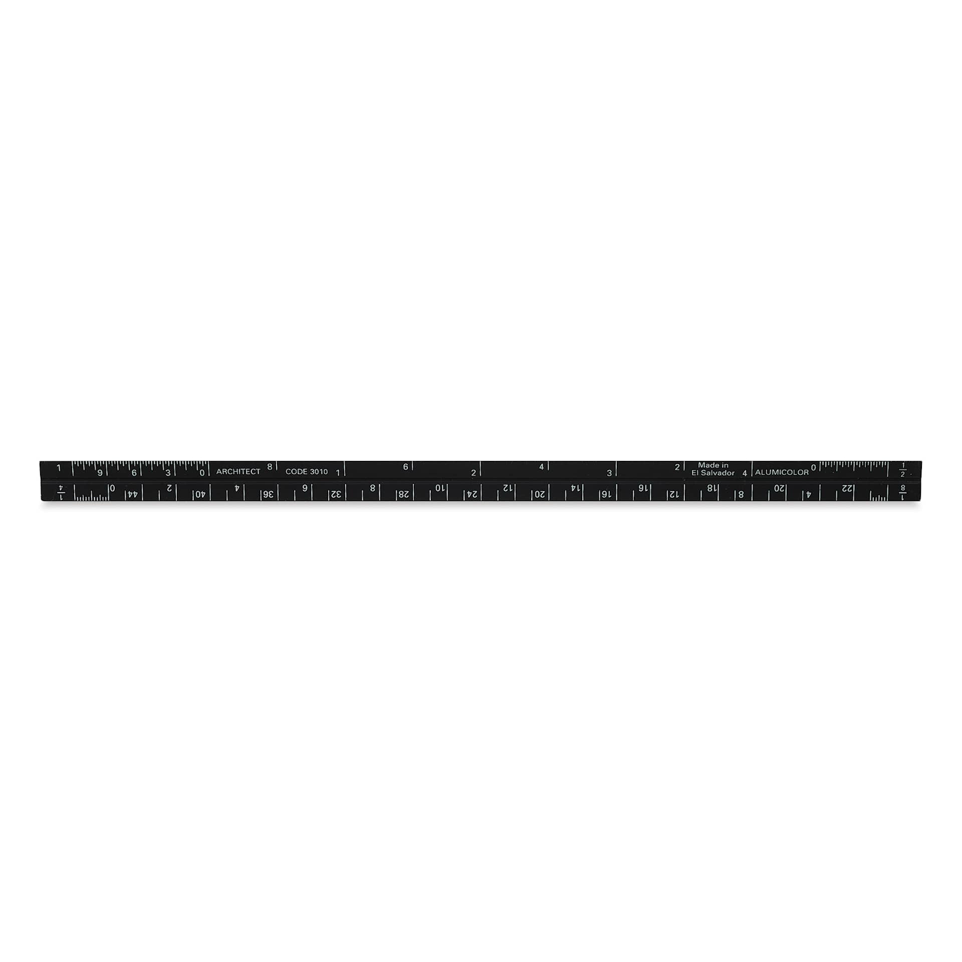 Alumicolor Pocket Scale - 6", Black, Architectural (side one)