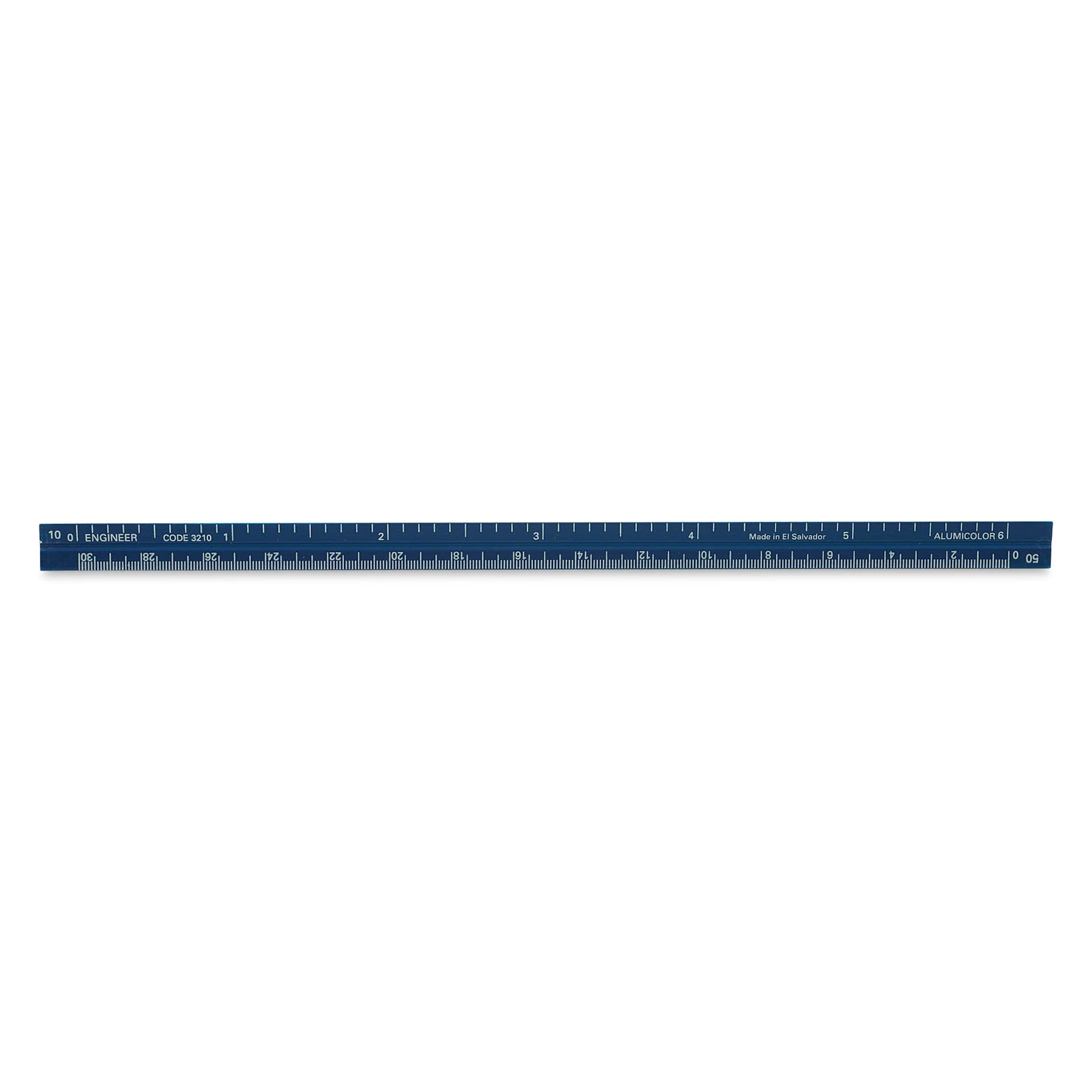 Alumicolor Pocket Scale - 6", Blue, Engineering (side one)