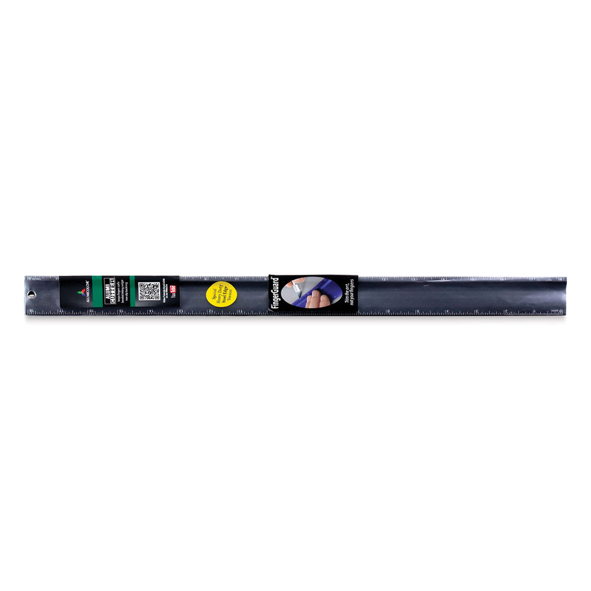 Alumicutter Ruler - 18", Black - front of packaging