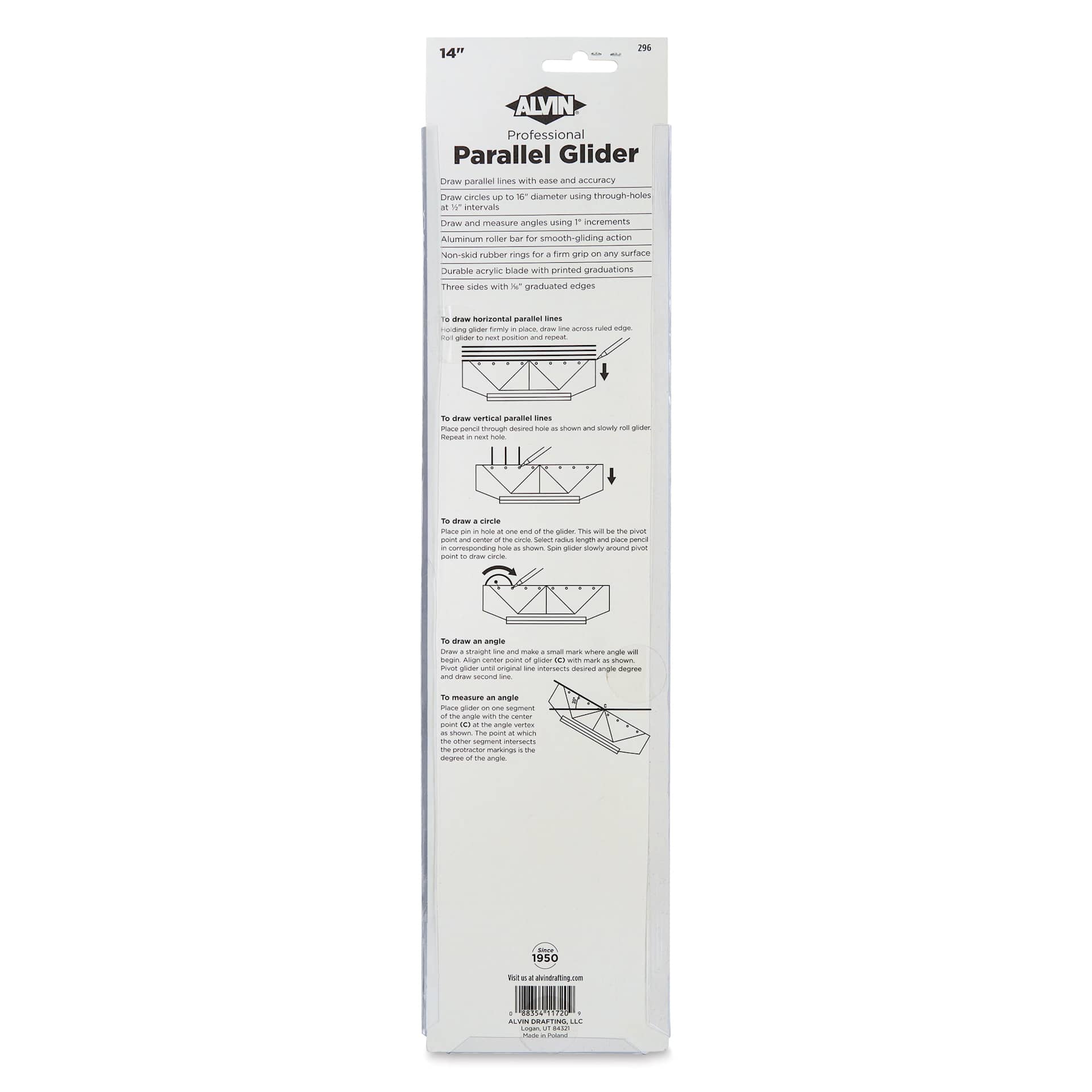 Alvin Parallel Glider, back of package