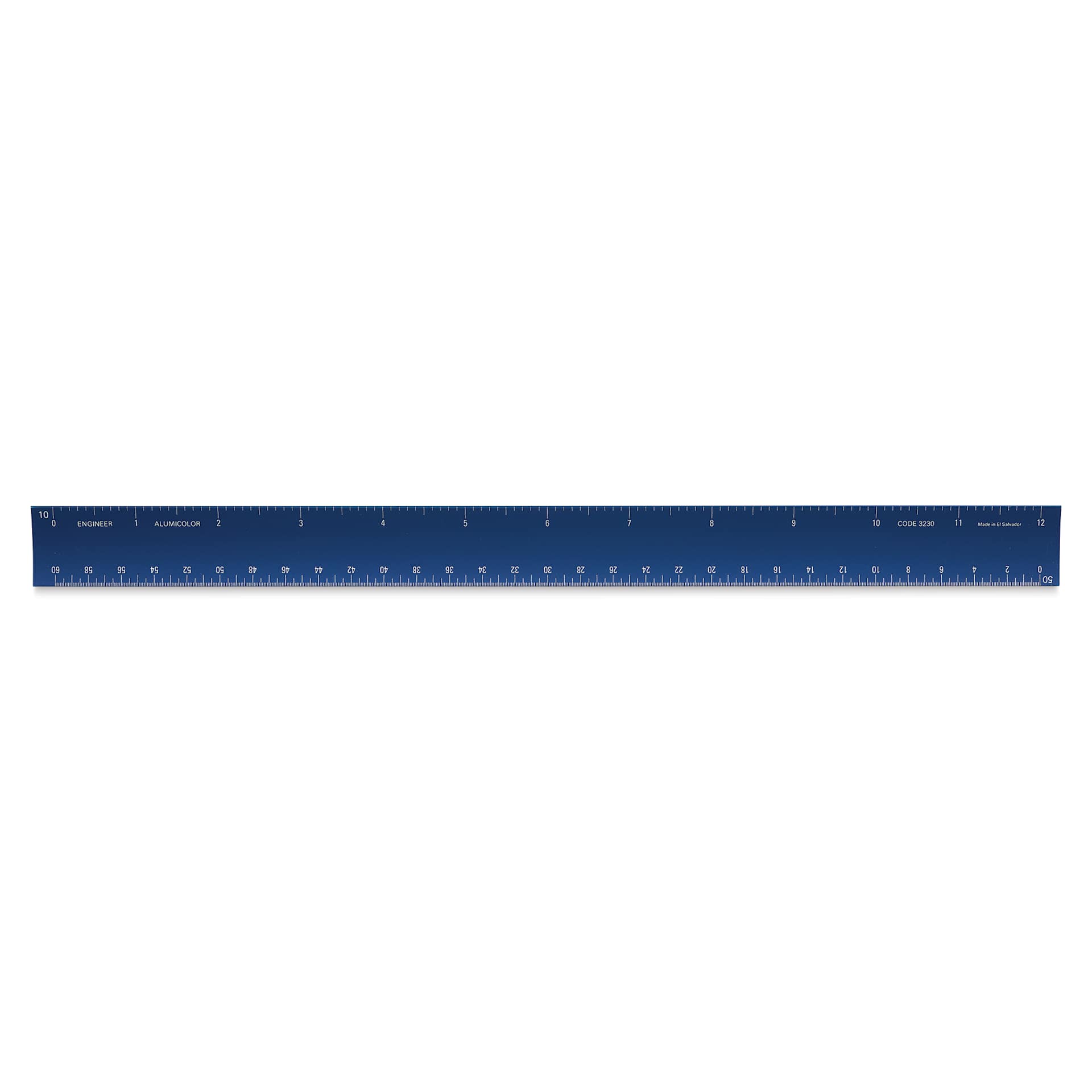 Alumicolor Hollow Triangular Drafting Scale - 12", Blue, Engineer (side one)