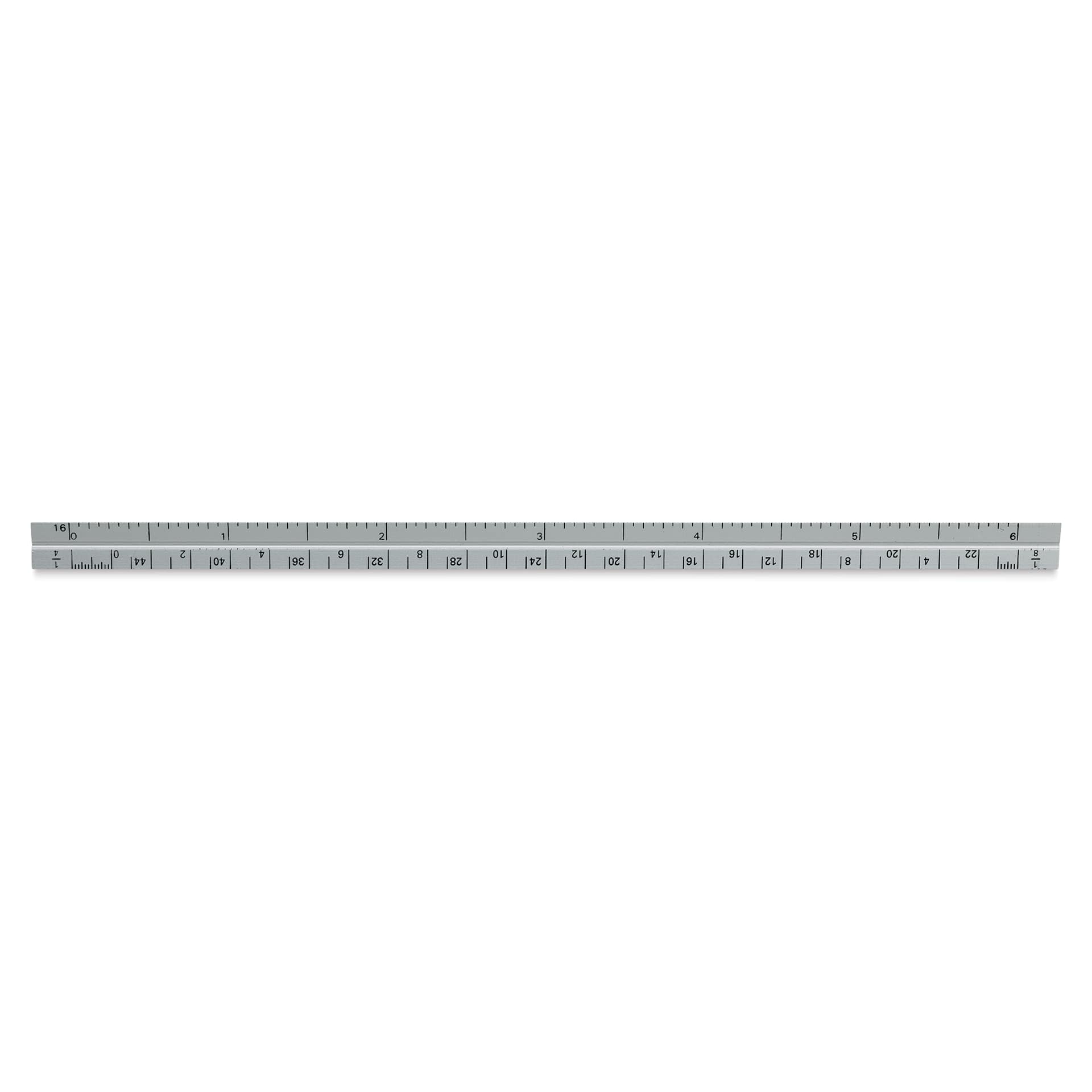 Alumicolor Pocket Scale - 6", Silver, Combination (side two)