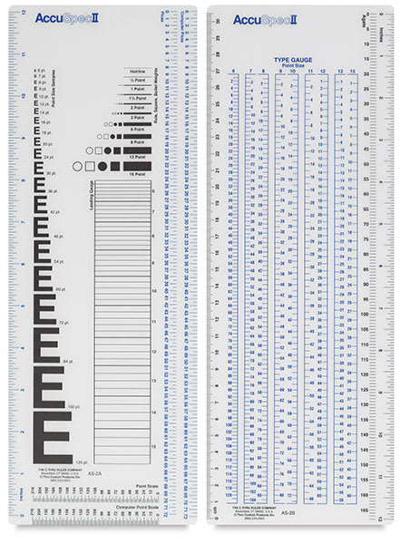 AccuSpec II Designers Ruler Set - 2 component Rulers shown upright