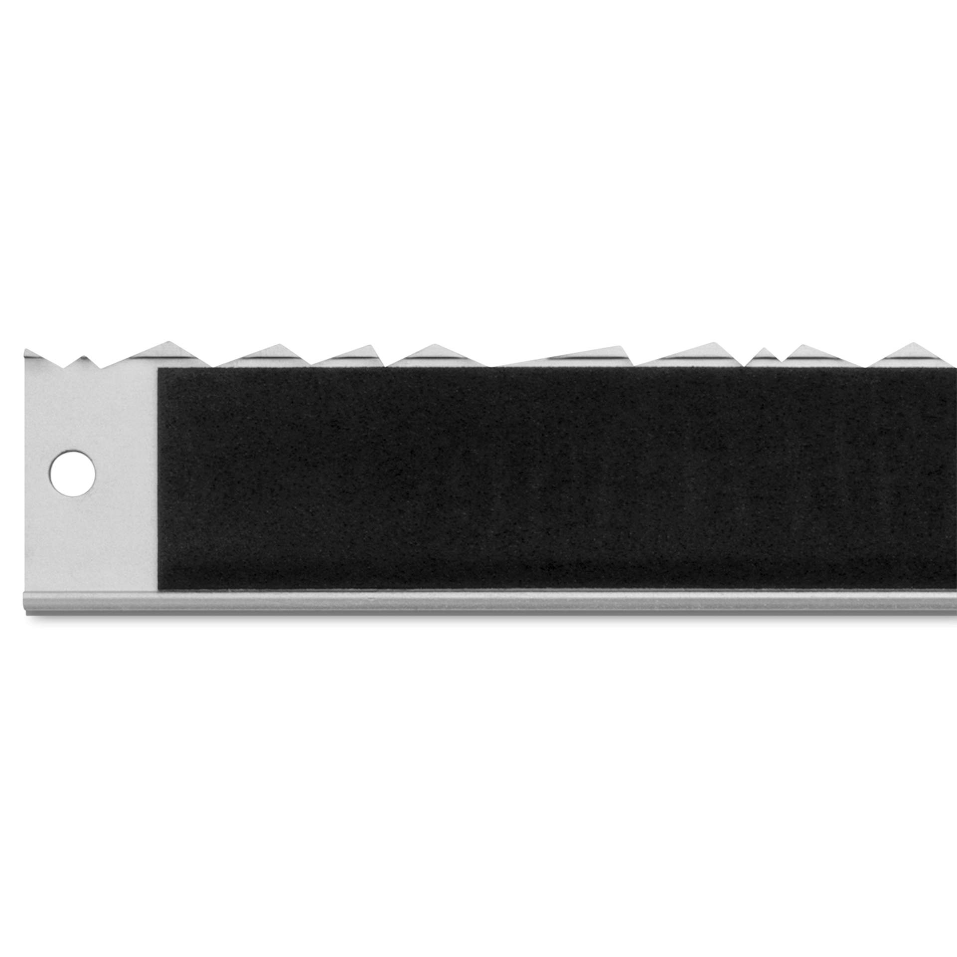 Alumicolor AlumiCrafter Tearing Ruler - 12", close-up of non-slip back