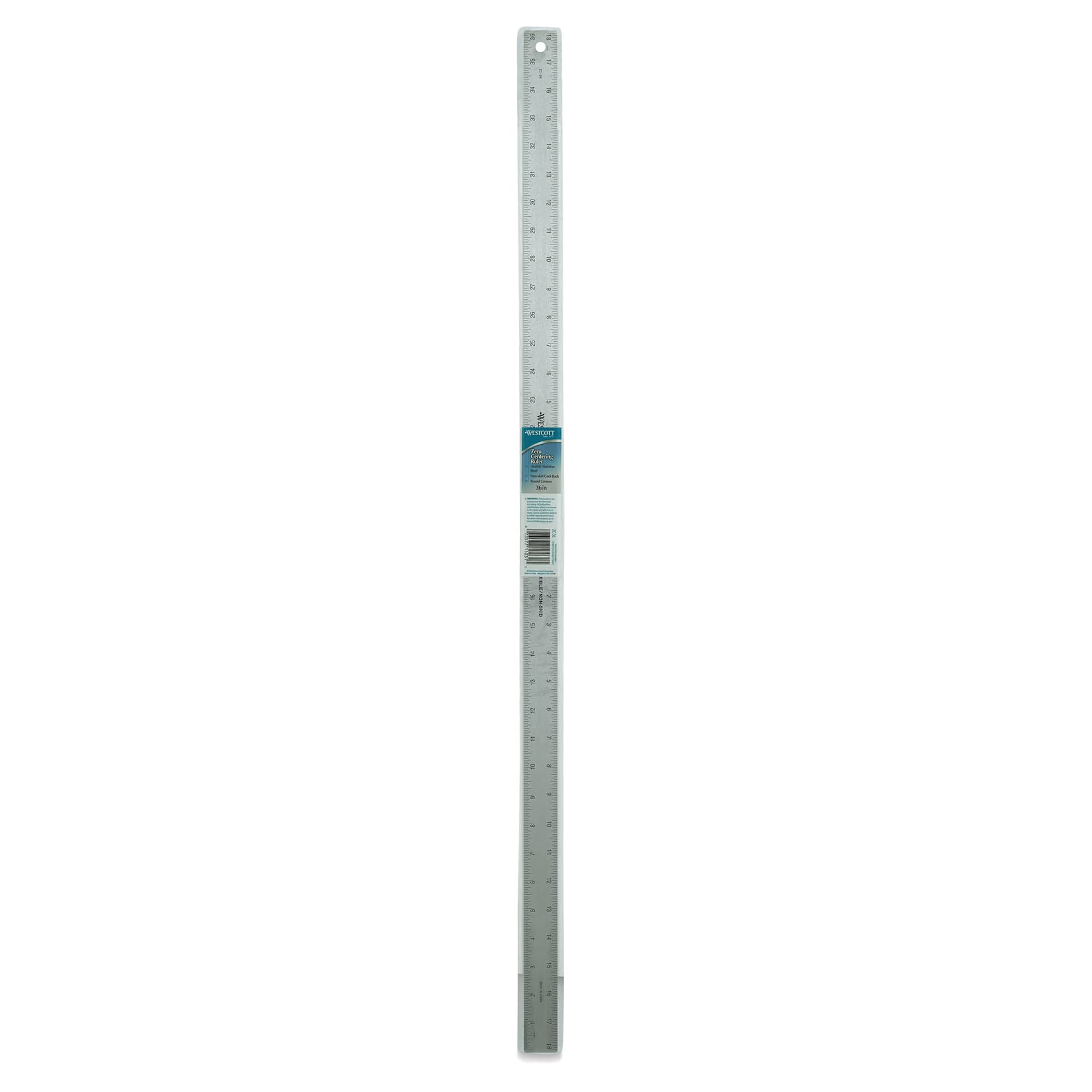 Westcott Metal Zero Centering Ruler - 24" in package
