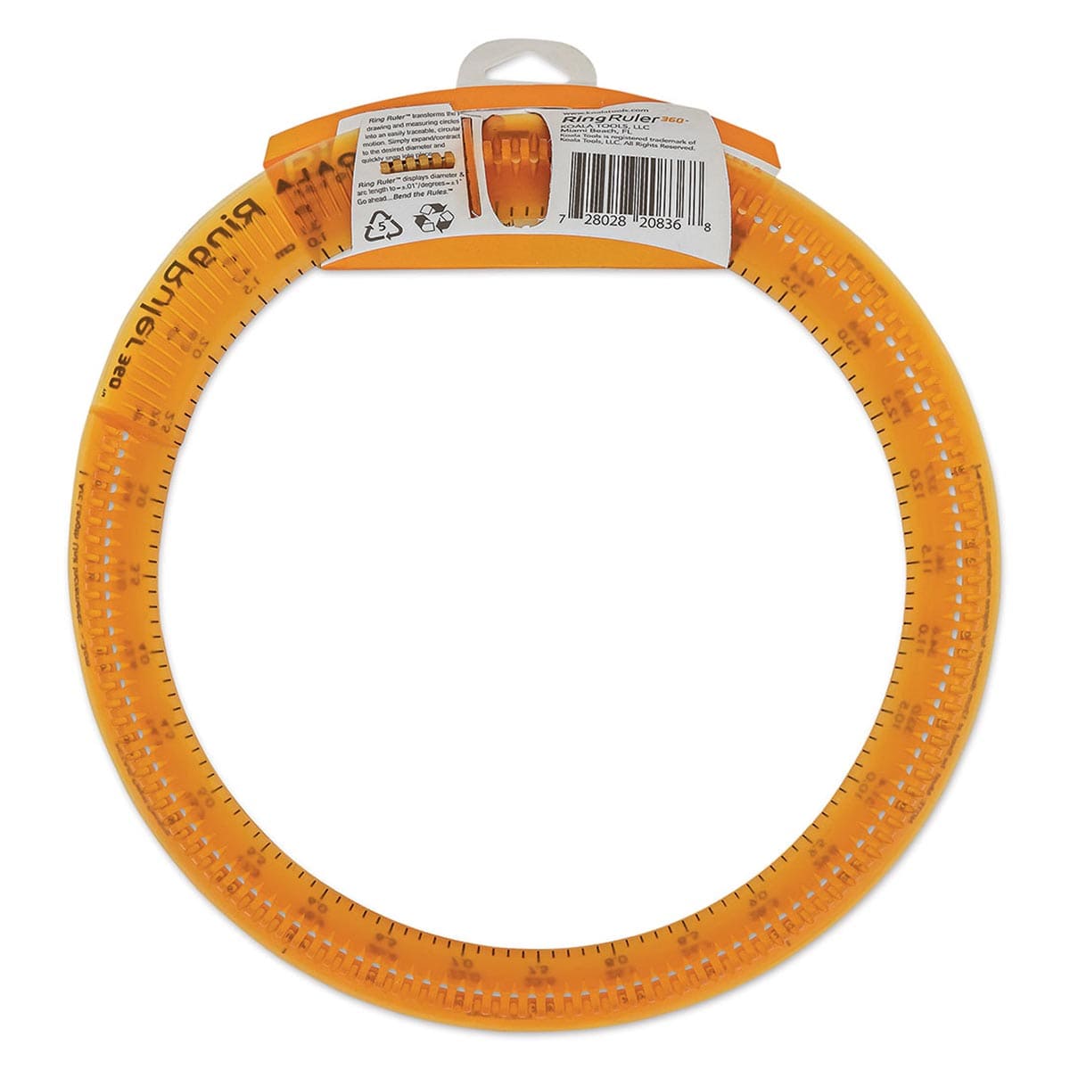 Koala Tools Ring Ruler 360 - Metric - back of packaging