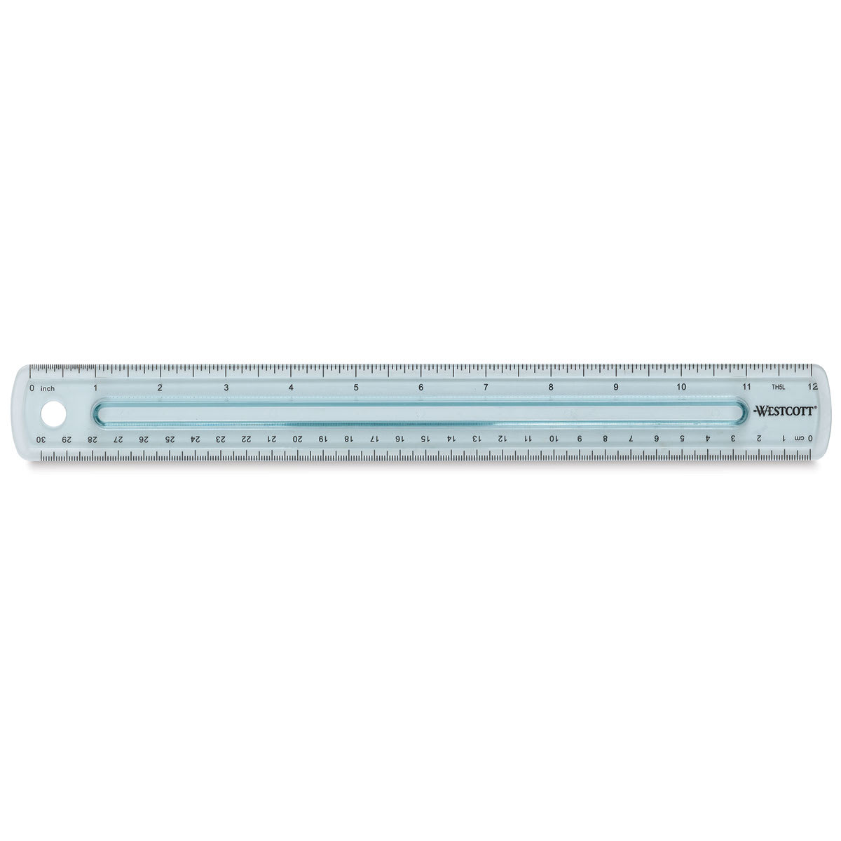 Westcott Finger Grip Ruler - Ruler shown horizontally