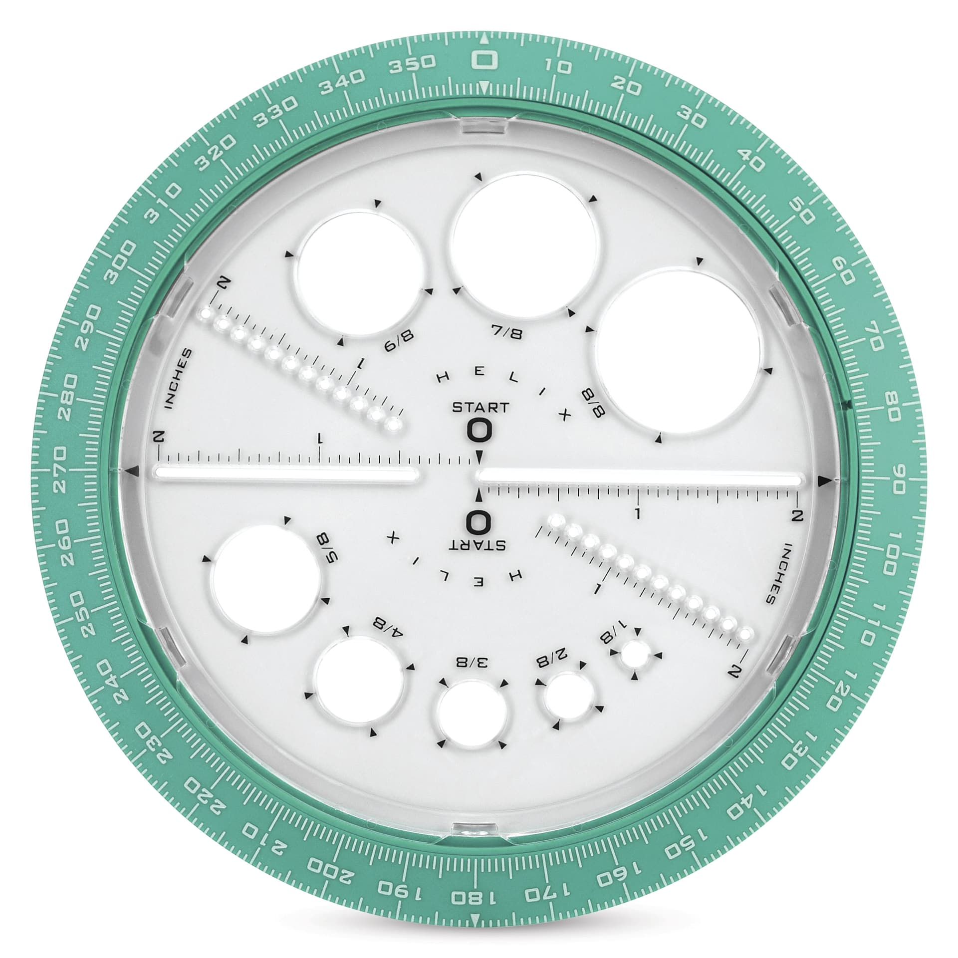 Helix Angle and Circle Maker, front, teal