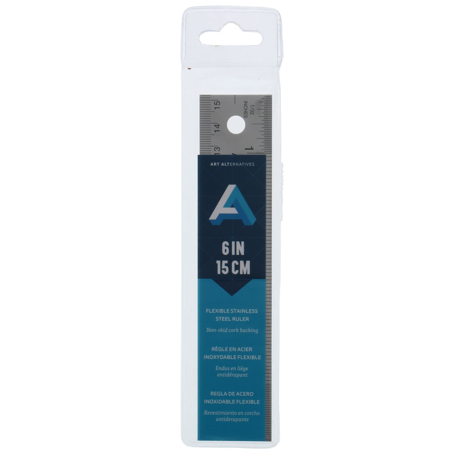 Art Alternatives Flexible Stainless Steel Ruler - 6", packaging