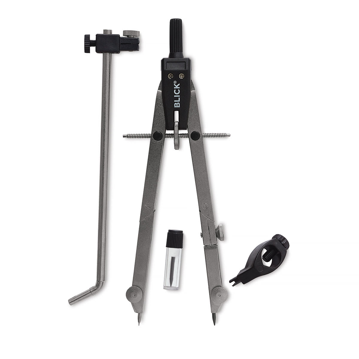 Blick Geometry Compass Set - components of Set shown upright