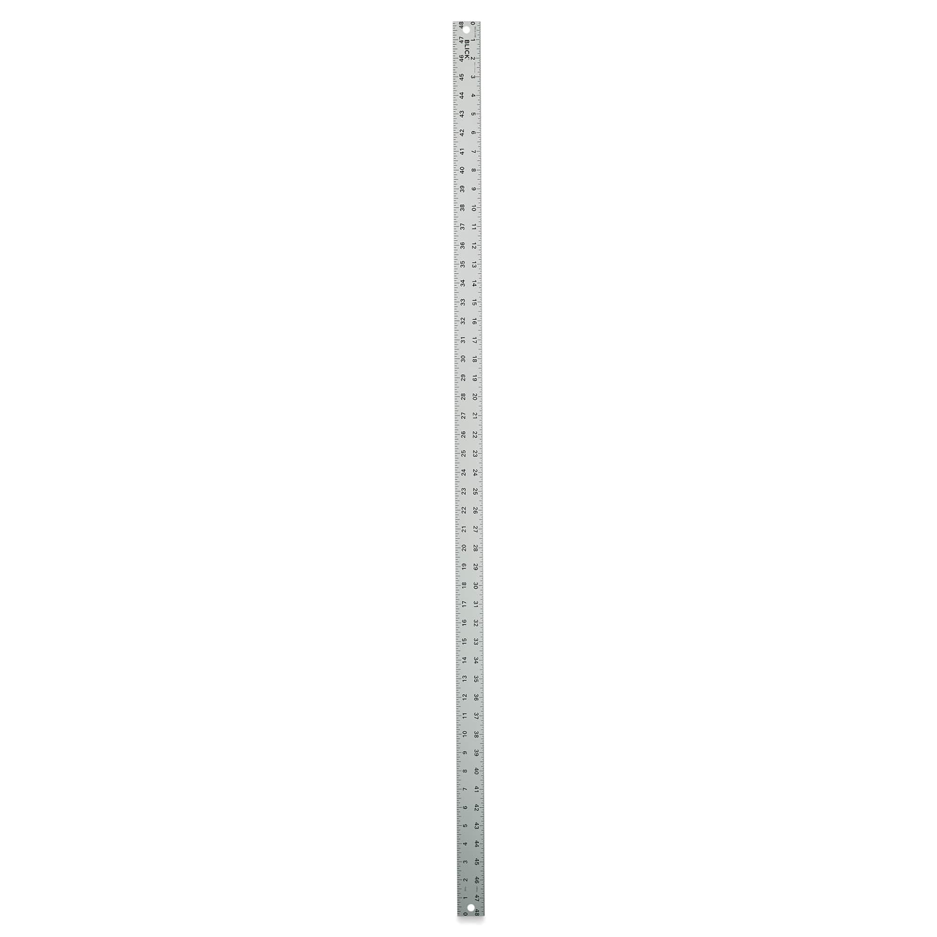 Blick Aluminum Non-Slip Ruler - 48" (out of packaging, front)
