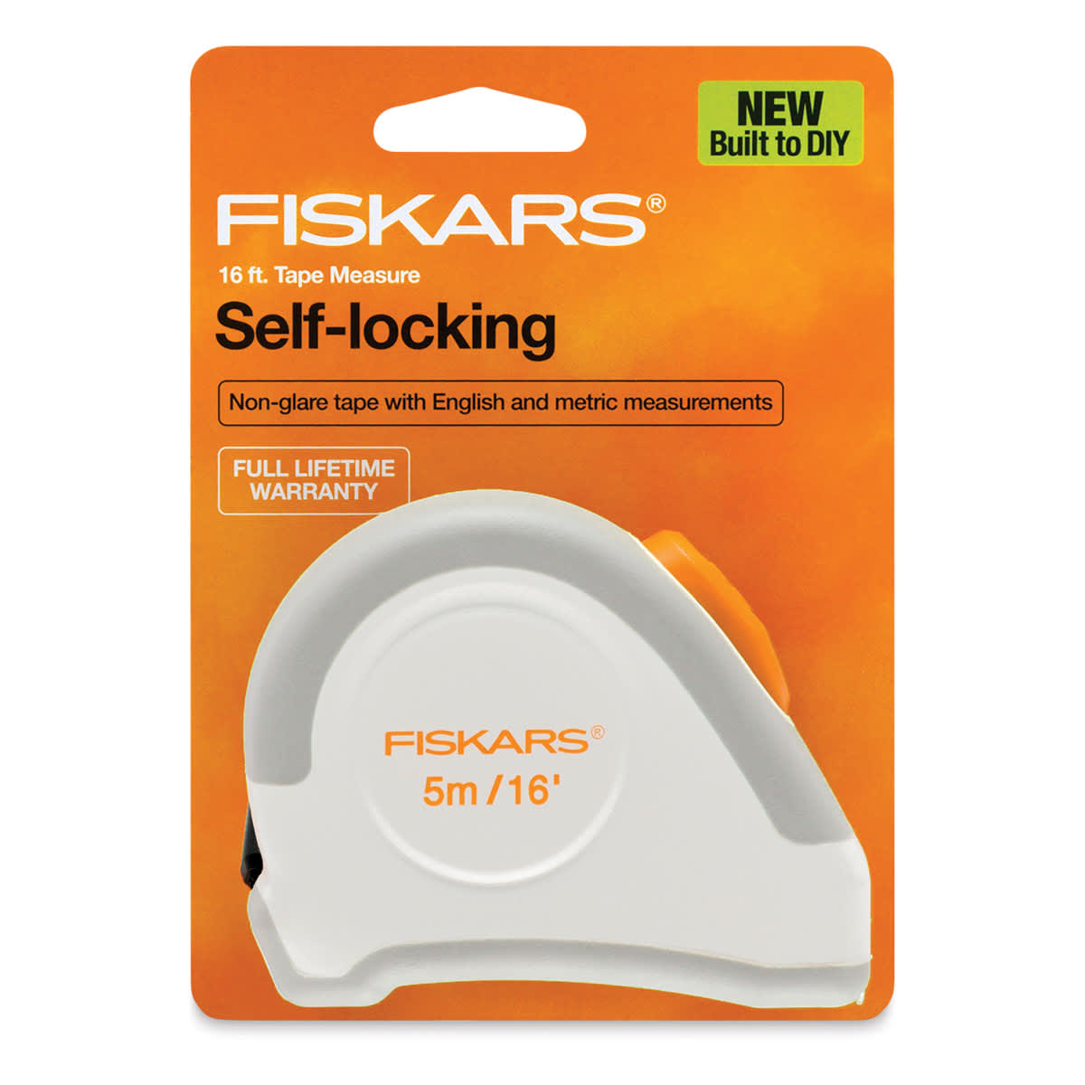 Fiskars DIY Tape Measure - Front view of blister package

